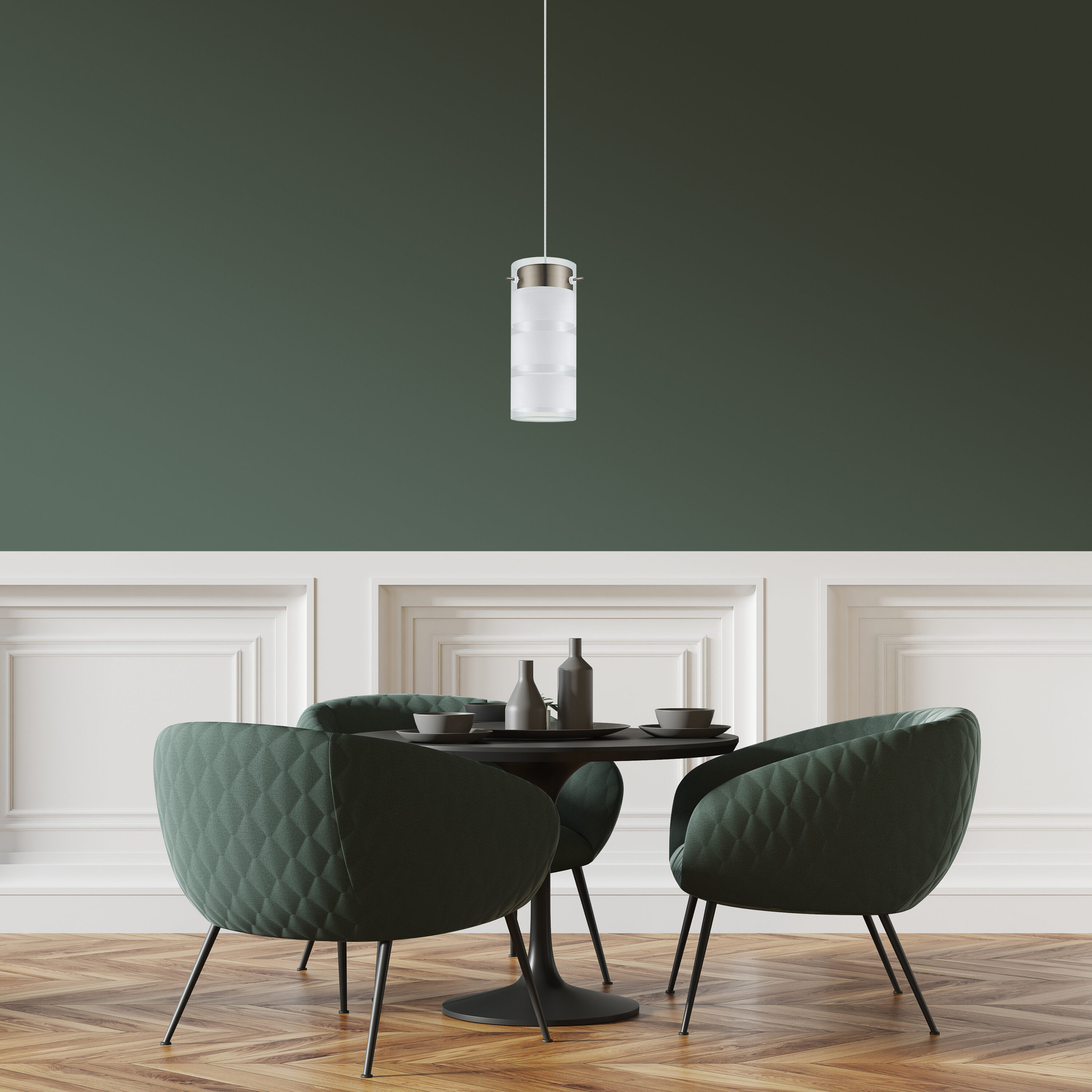 Olvero Modern Satin Nickel Mini LED Pendant Light