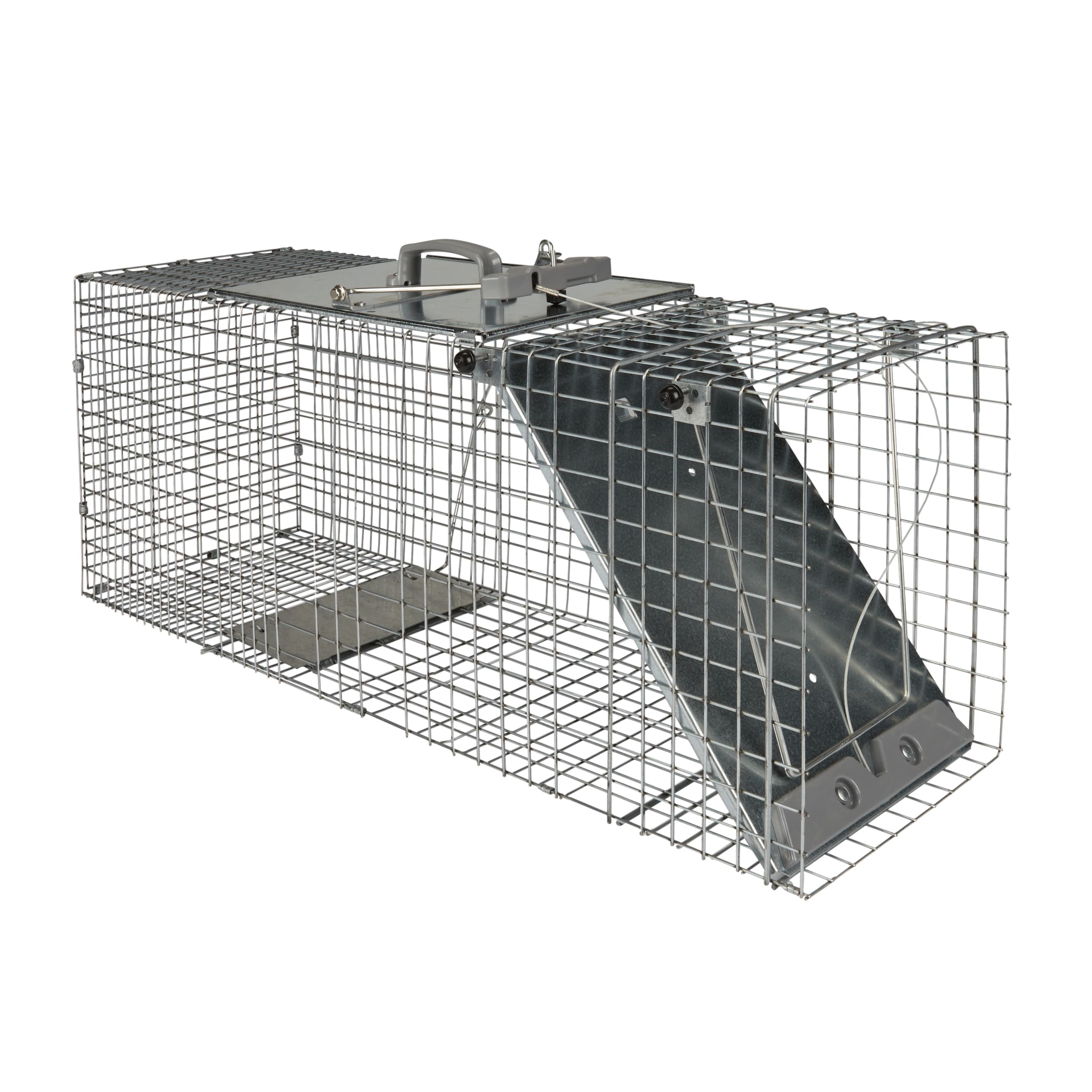 Large Animal Trap Cat Trap for Stray Cats Humane,Small  Dogs,Fox,Rabbit,Groundhog,Squirrel,Raccoon,Chicken,Opossum, 32inch Live  Traps for Animals