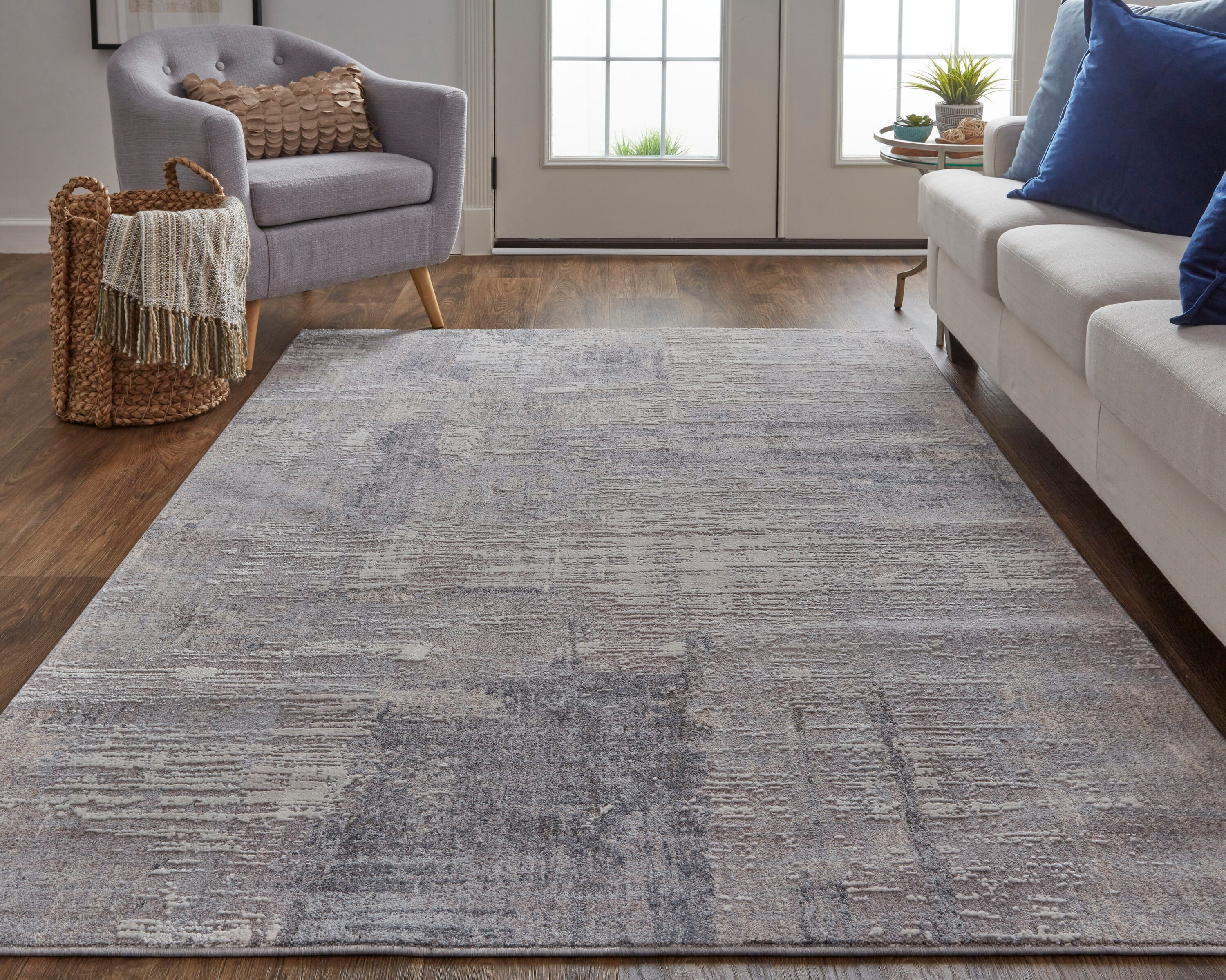 Room Envy 10 X 13 (ft) Taupe/Tan/Blue Indoor Abstract Area Rug in the ...