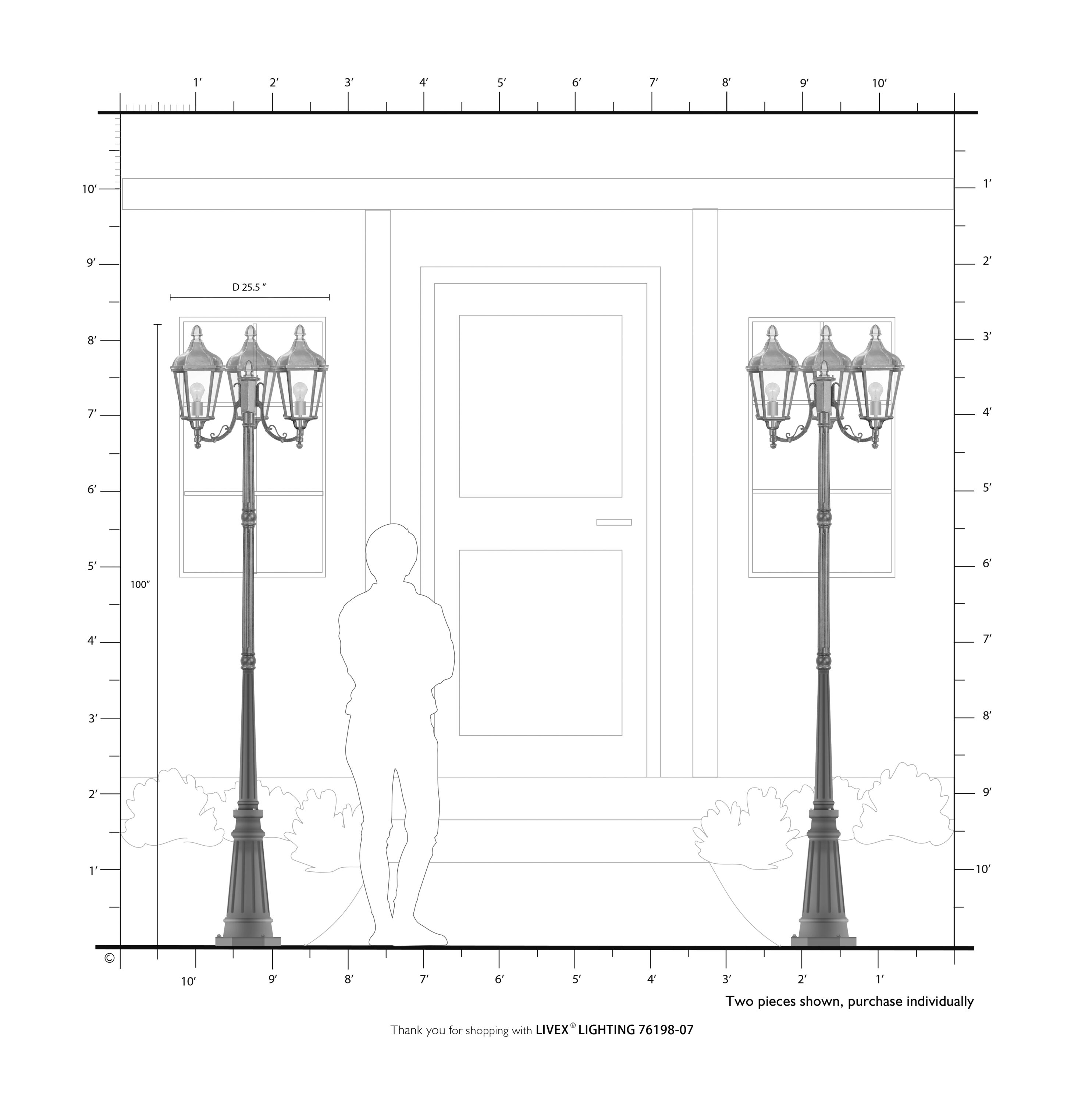 Livex Lighting 76198-07 Complete-Post-Lights - View #7