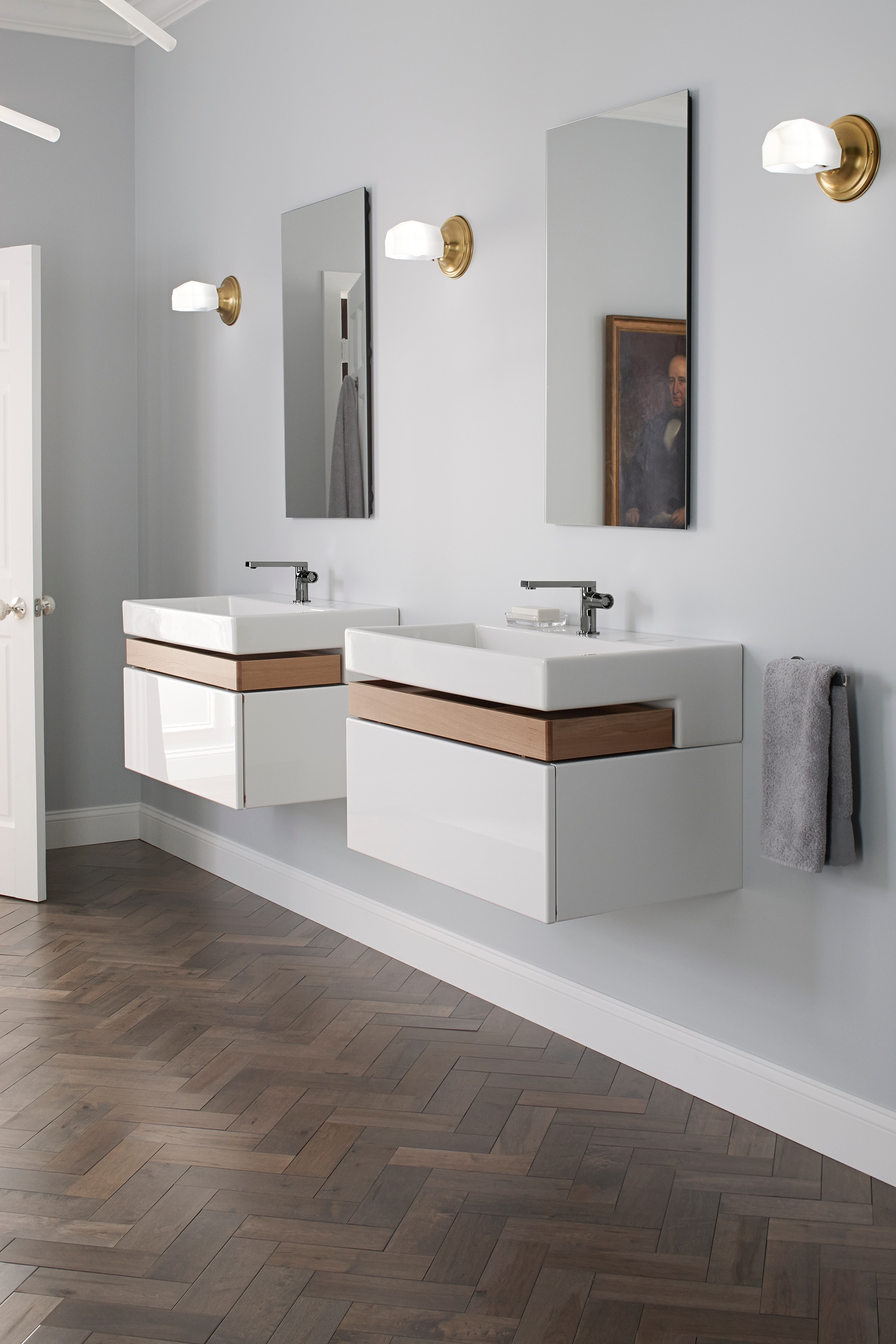 KOHLER Catalan 20.125-in x 36.125-in Recessed Mount Satin Anodized Aluminum Mirrored Medicine Cabinet