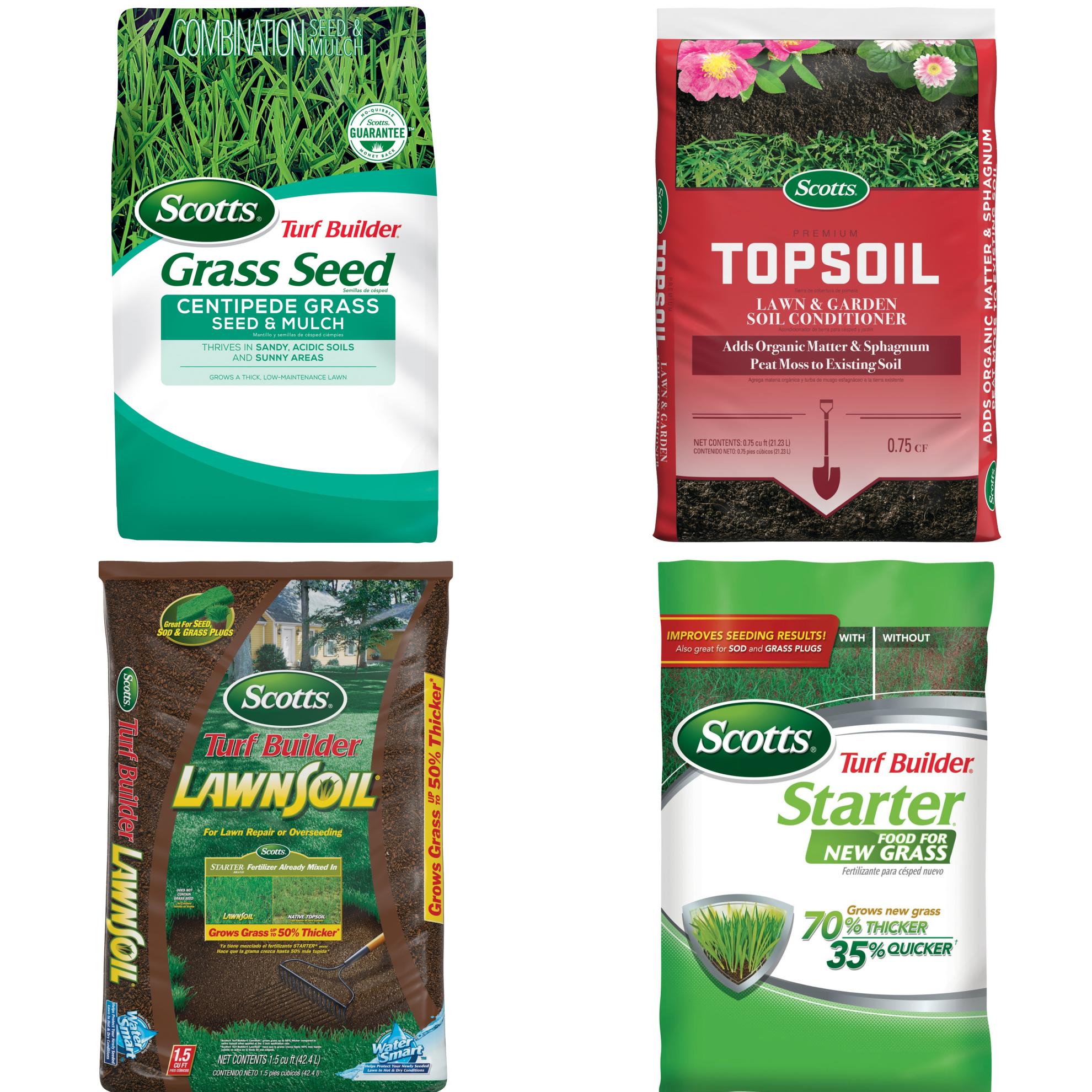Scotts   Centipede Grass Starter Pack: Low-Maintenance Lawn from the Ground Up