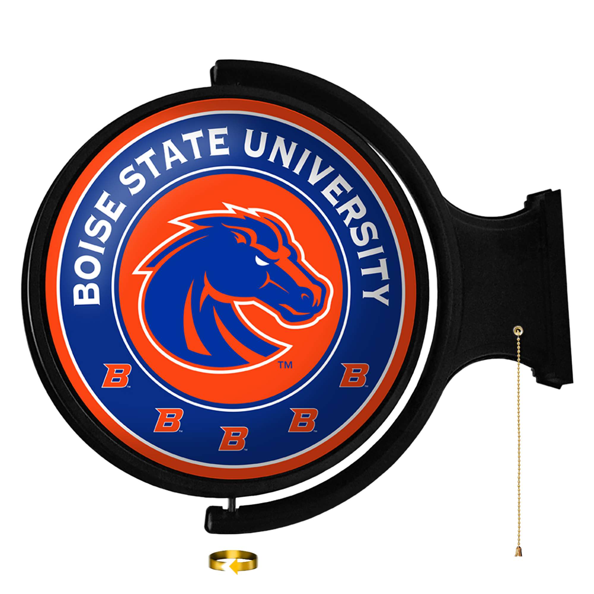 The Fan-Brand NCBOIS-115-02 Boise State Broncos Rotating Wall Lights 23-in Constant LED Game Room Lighted Sign