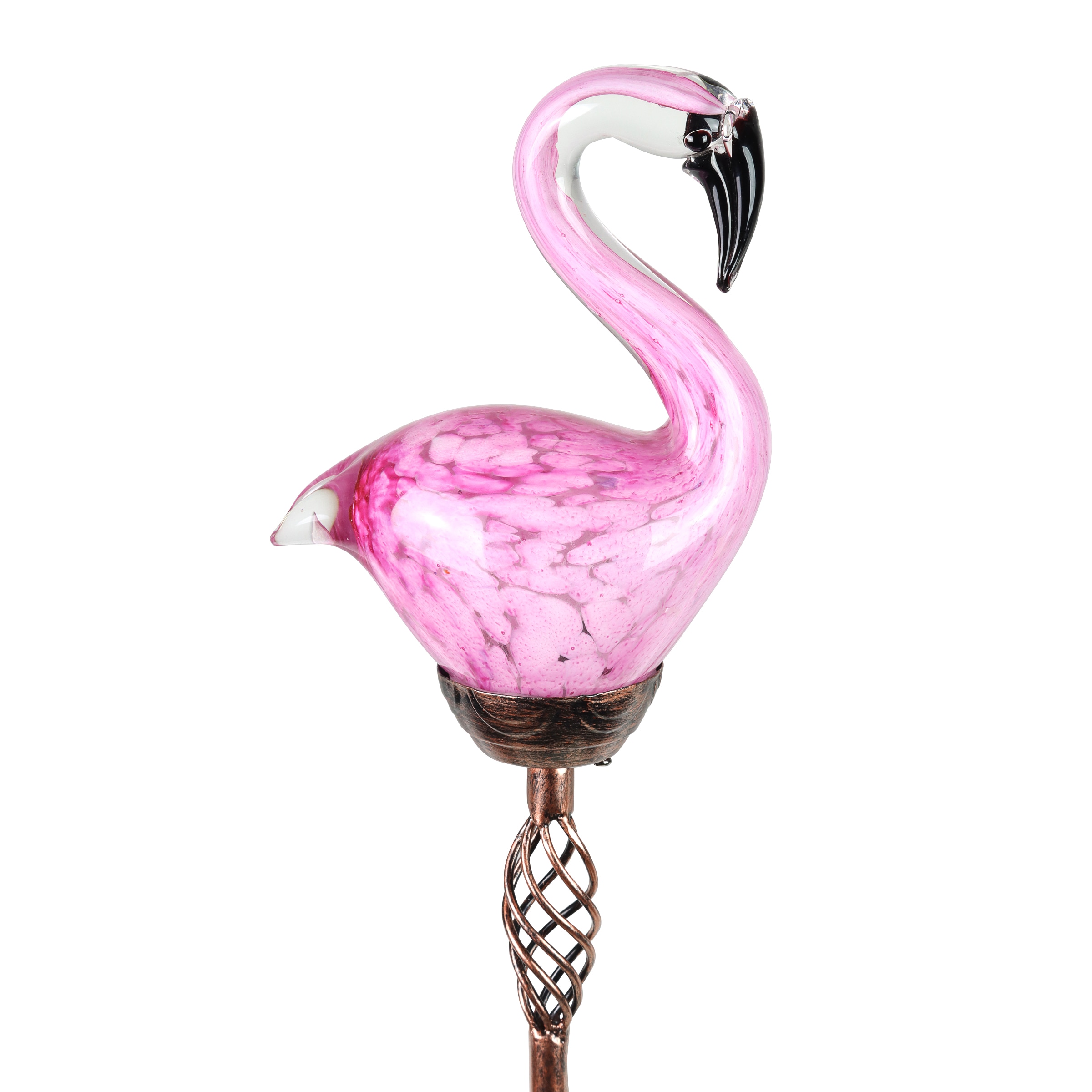 Exhart 15892-L 32.99-in Pink Metal Solar Flamingo Stake