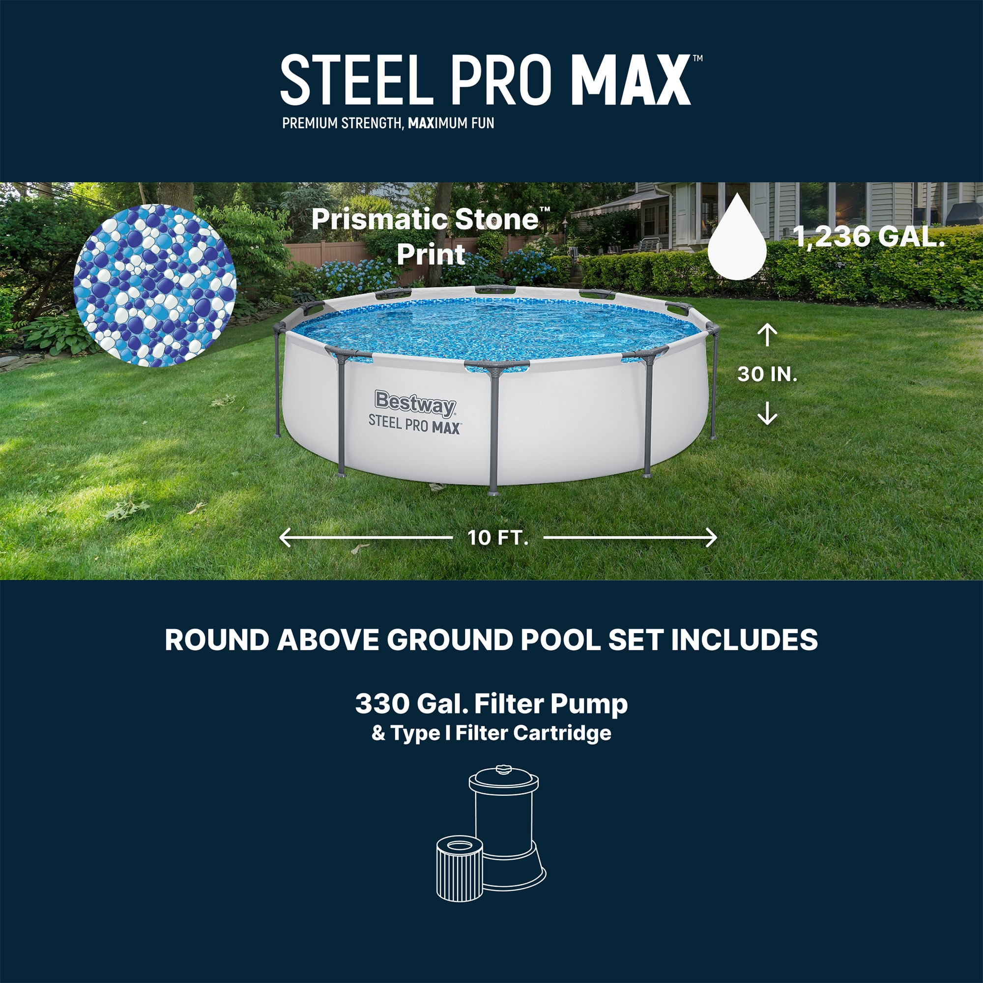 Bestway 56407E-BW Above-Ground-Pools - View #3