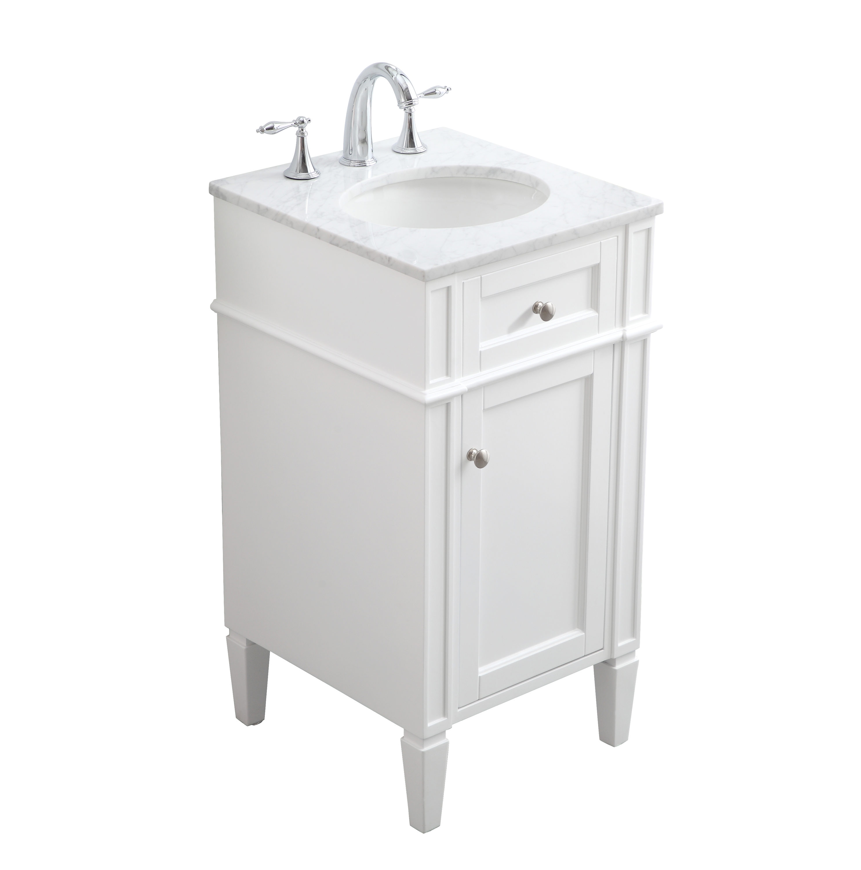 Elegant Decor Home Furnishing 18-in White Undermount Single Sink ...