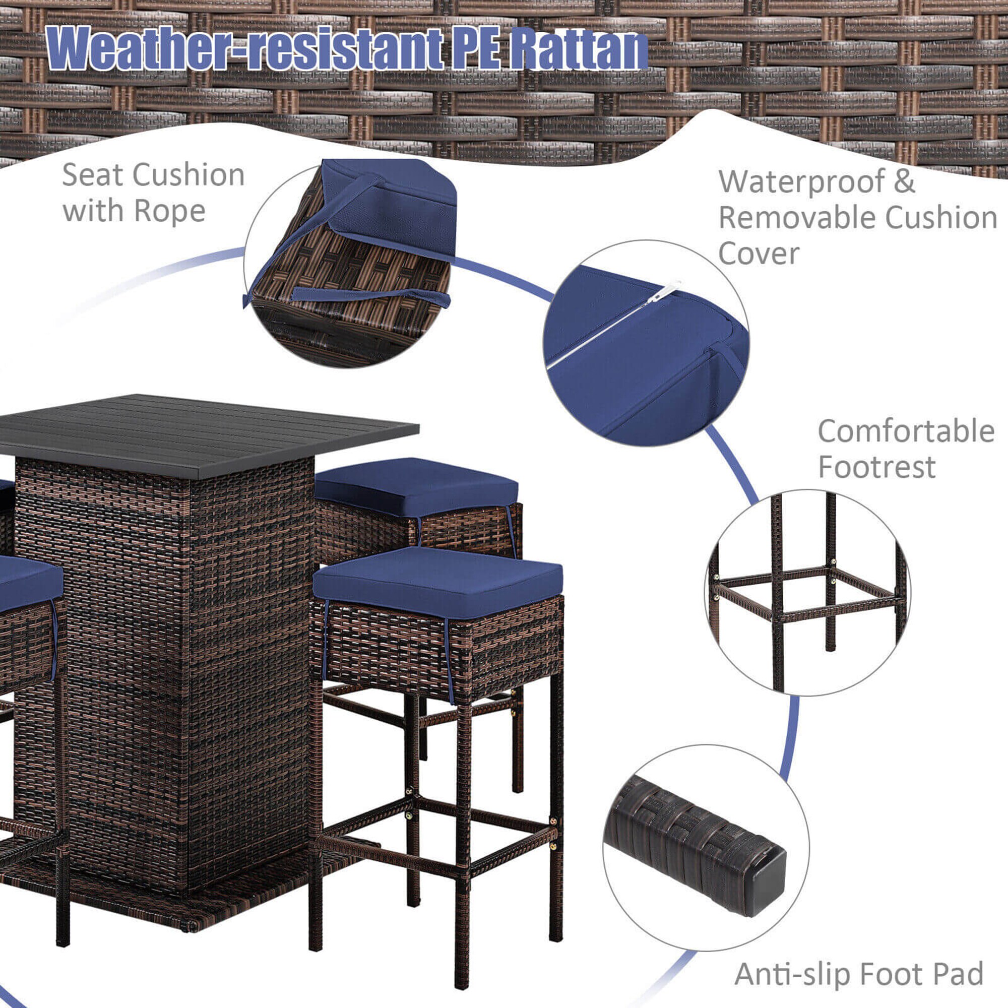 Clihome CL-NY+-68244 Patio-Dining-Sets - View #7