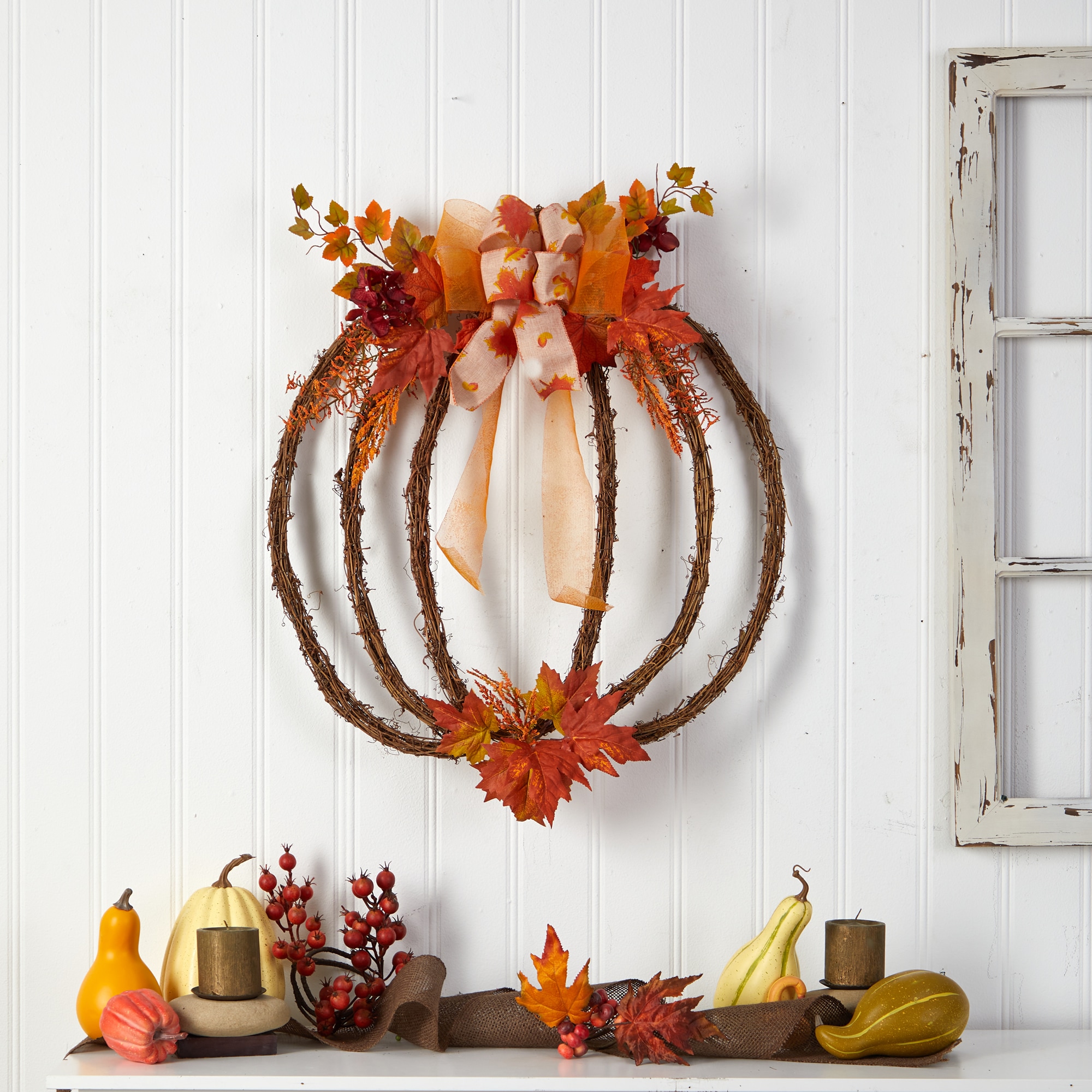 Nearly Natural W1189 Artificial-Thanksgiving-Wreaths - View #5