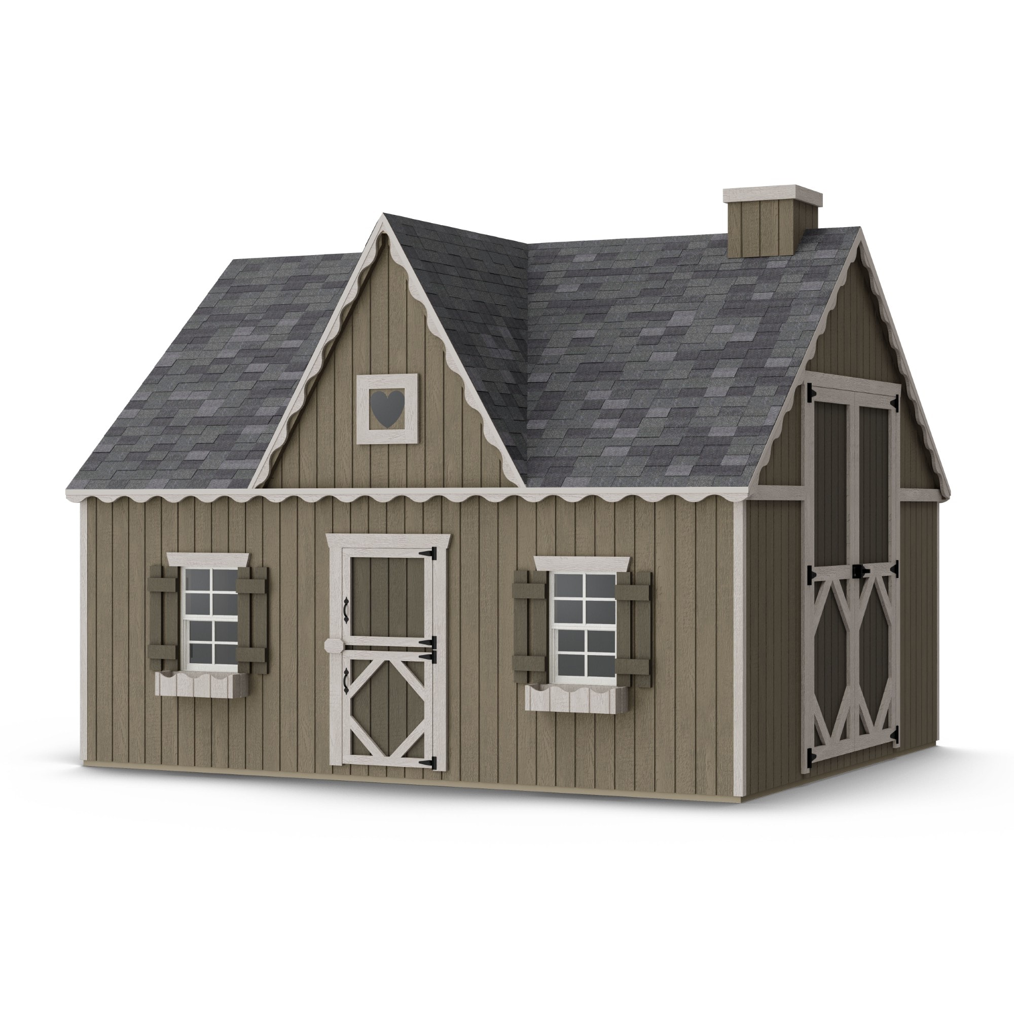 Little Cottage Co 10X12 VP-PNK-FK 10x12 Victorian Playhouse Outdoor Wood Playhouse