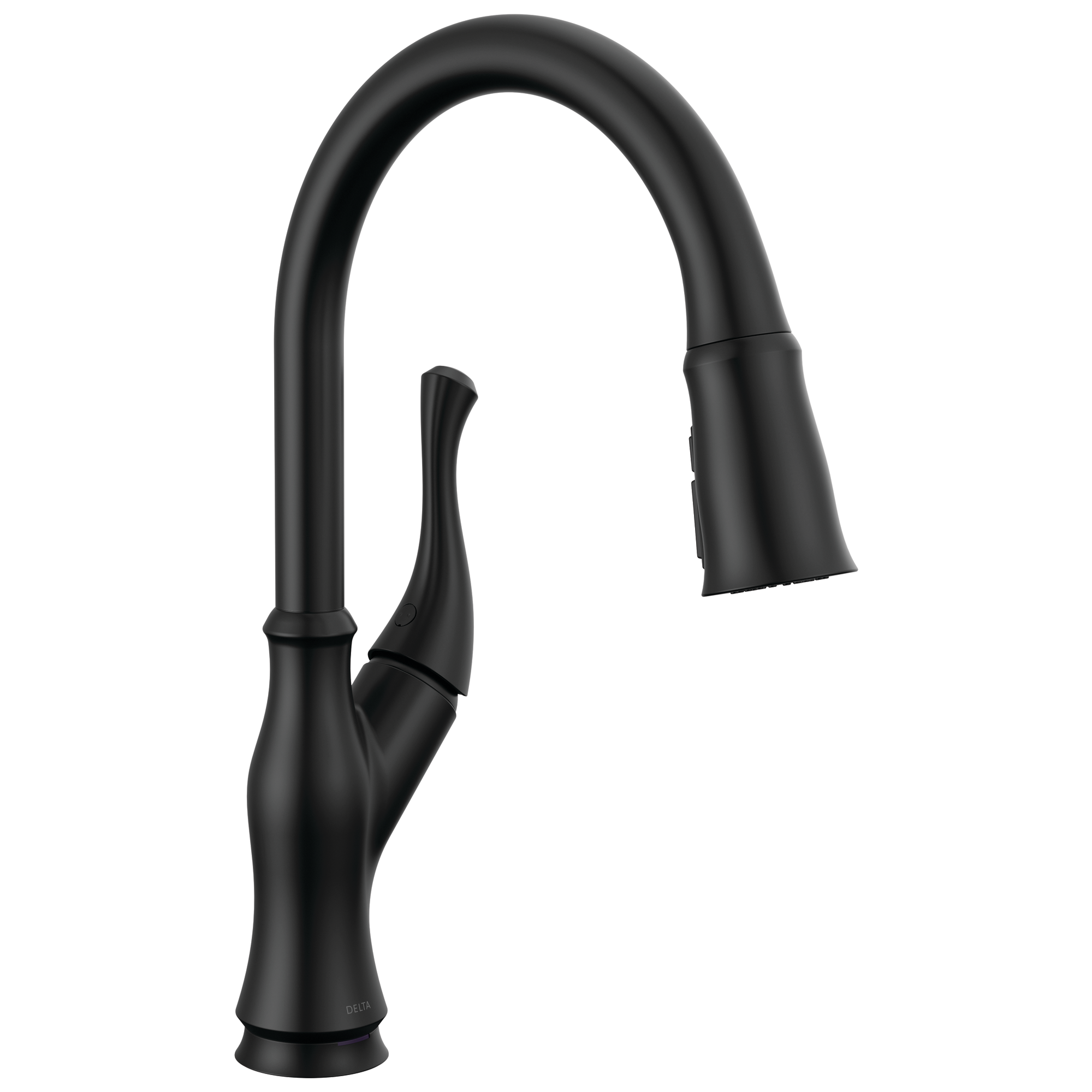 Delta 19888TZ-BL-DST Ophelia Touch2O Matte Black Single Handle Deck-mount Touch-on Pull-down Kitchen Faucet with Sprayer ( Deck Plate Included )
