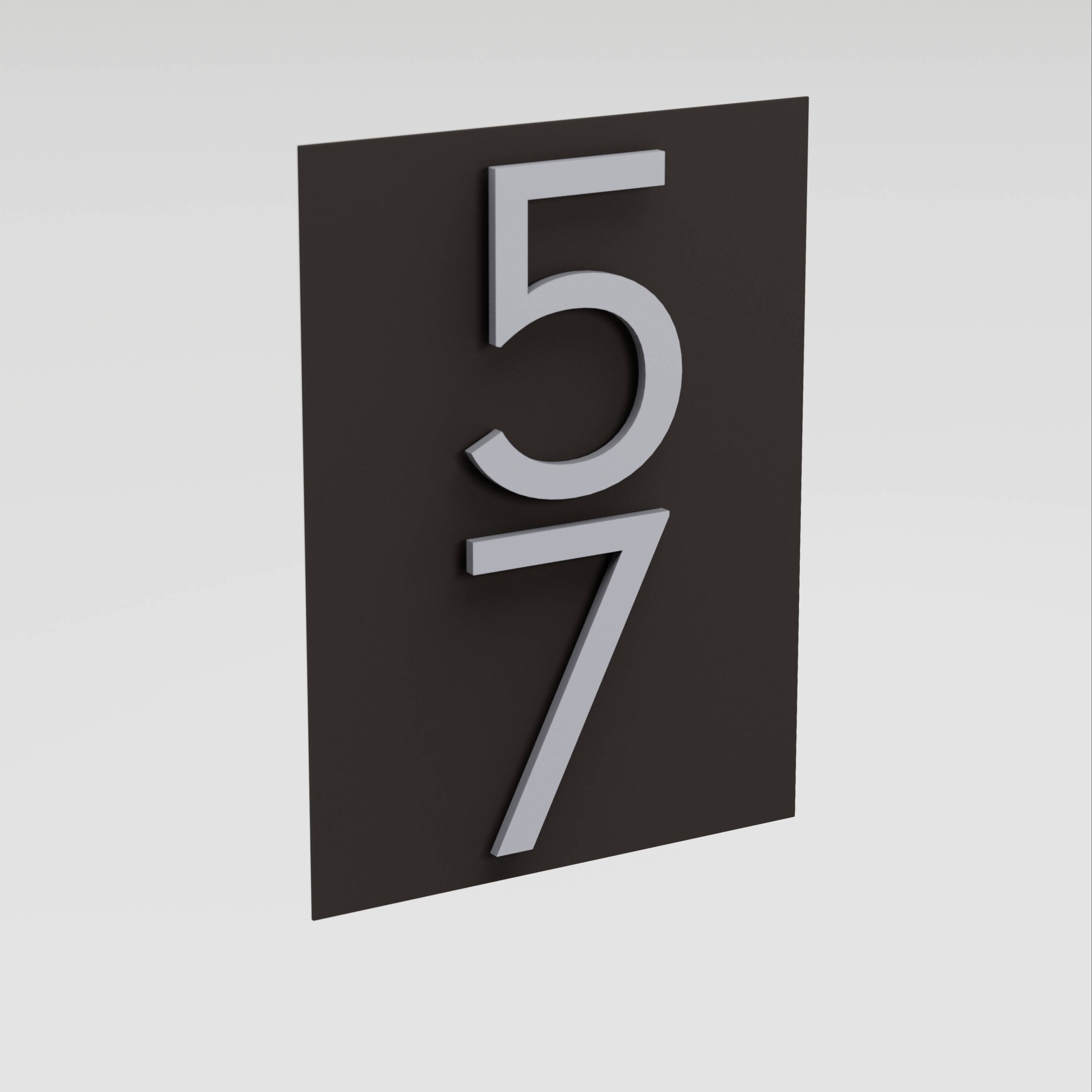 Post & Porch Address Plaques 10-in H x 7-in W Brown Steel Address plaque #SMALLSIMPLY-BROWN