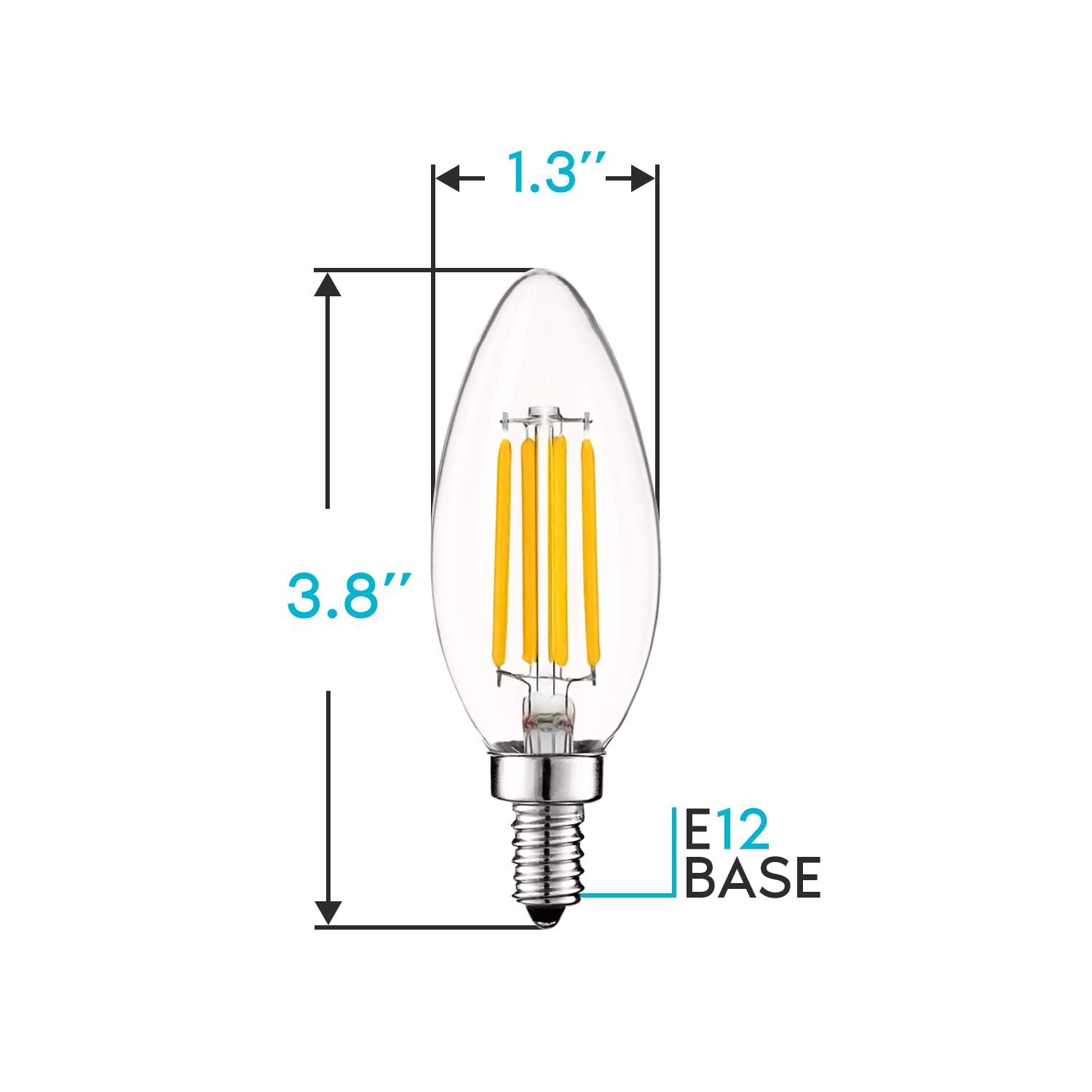 E12 led bulb on sale bright white