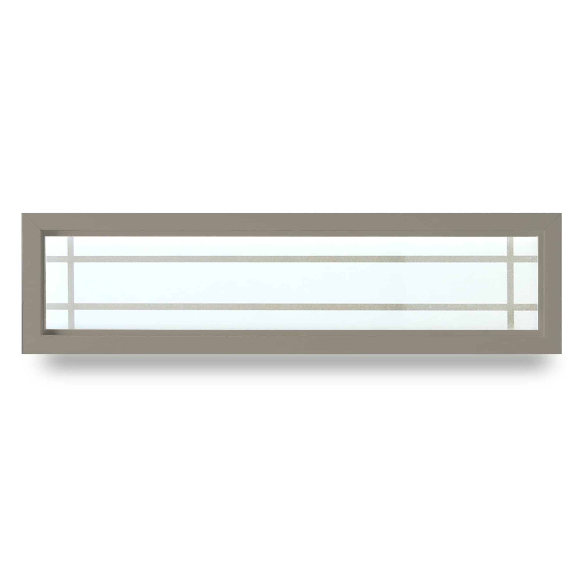 Hy-Lite DF4711PRAIV1500DW Prairie Decorative Glass 47-1/2-in x 11-1/2-in Driftwood Rectangle Accent Window