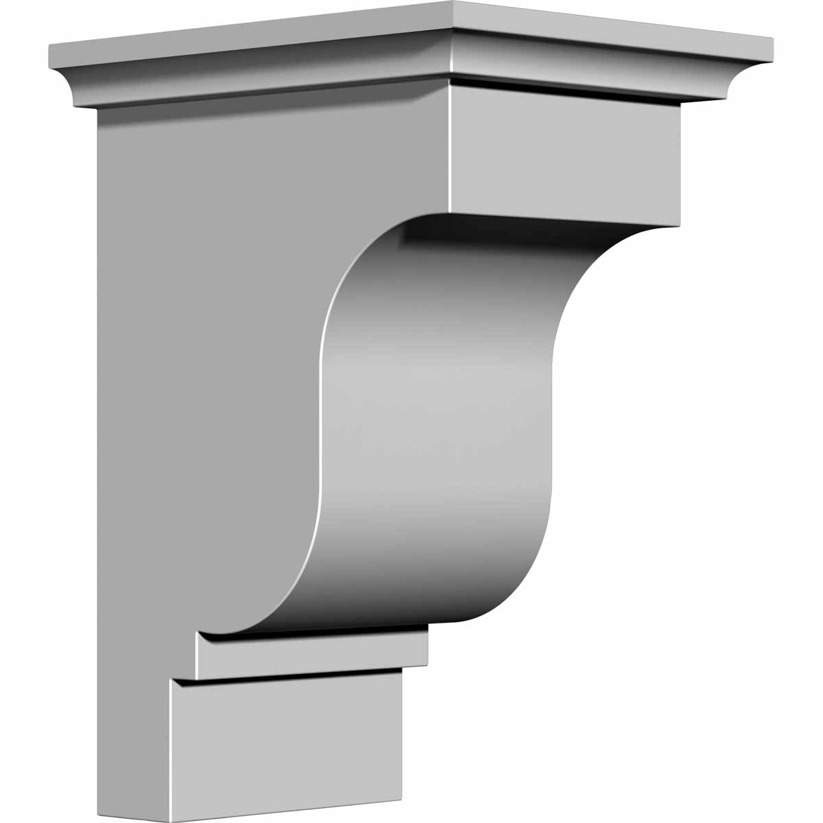Ekena Millwork BKT03X07X05ED Edinburgh 3-1/2-in x 5-in x 7-in Off-white Urethane Standard bracket