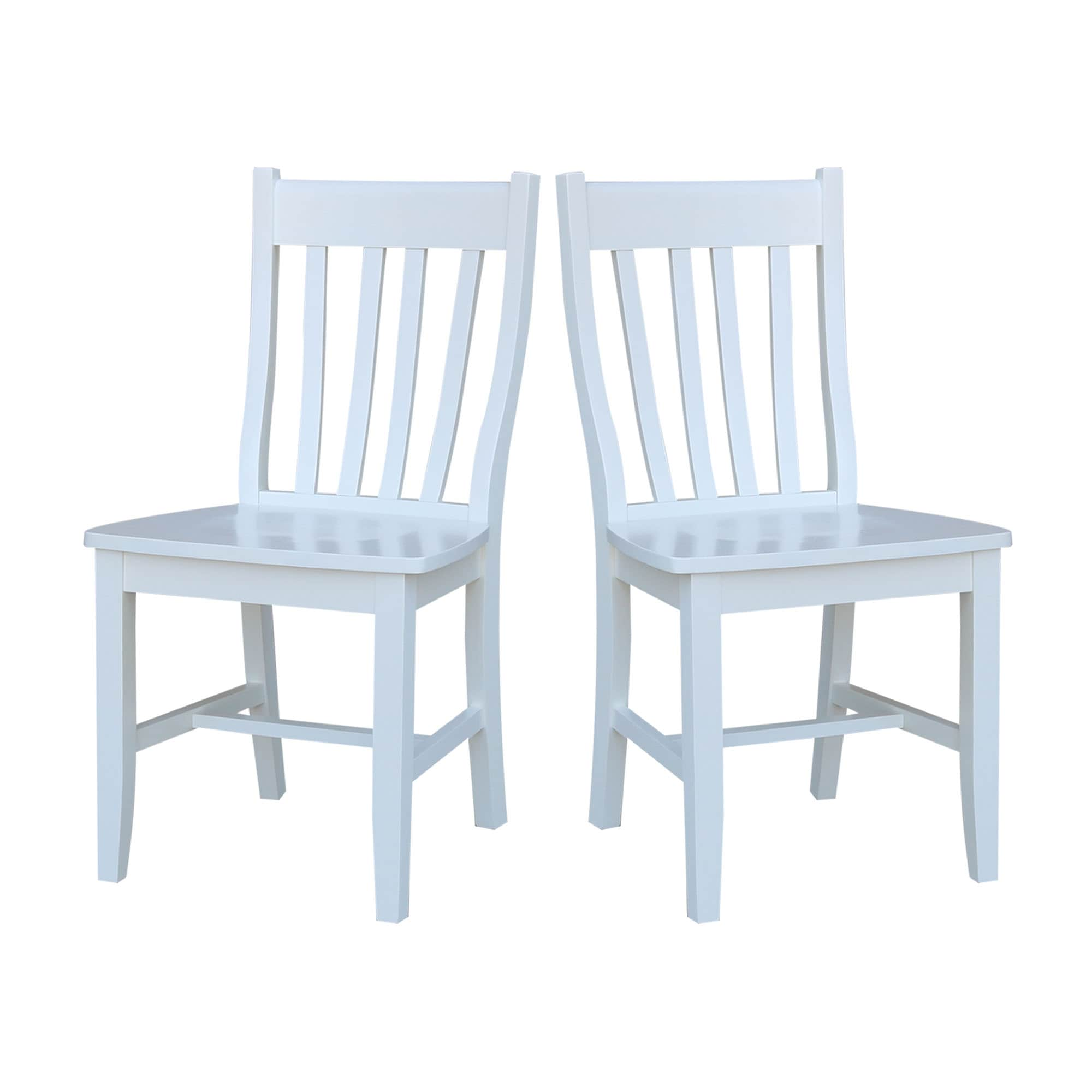 International Concepts Set of 2 Traditional Dining Side Chair (Wood ...