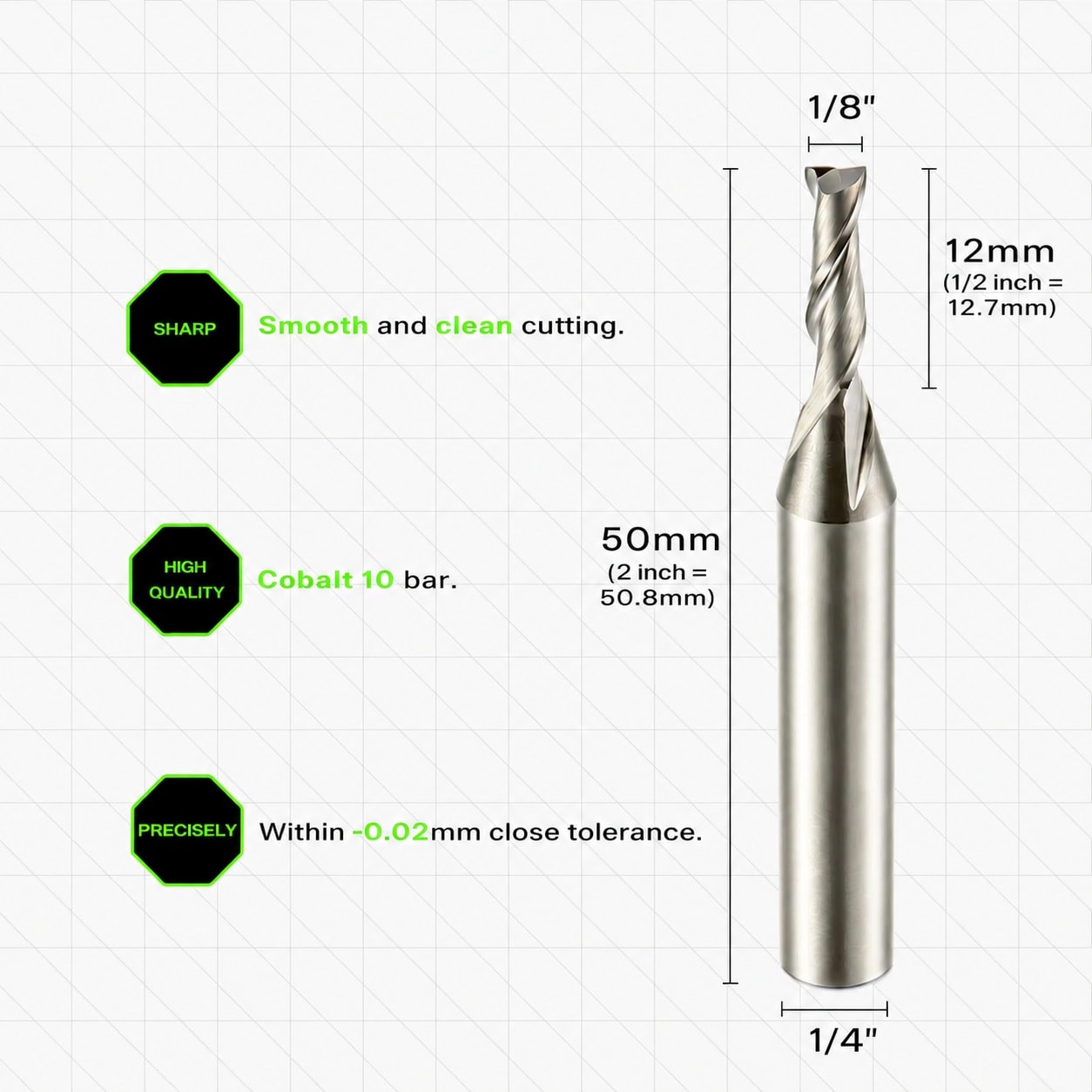 SenQWFa LDC0819C185 Straight-Mortising-Router-Bits - View #2