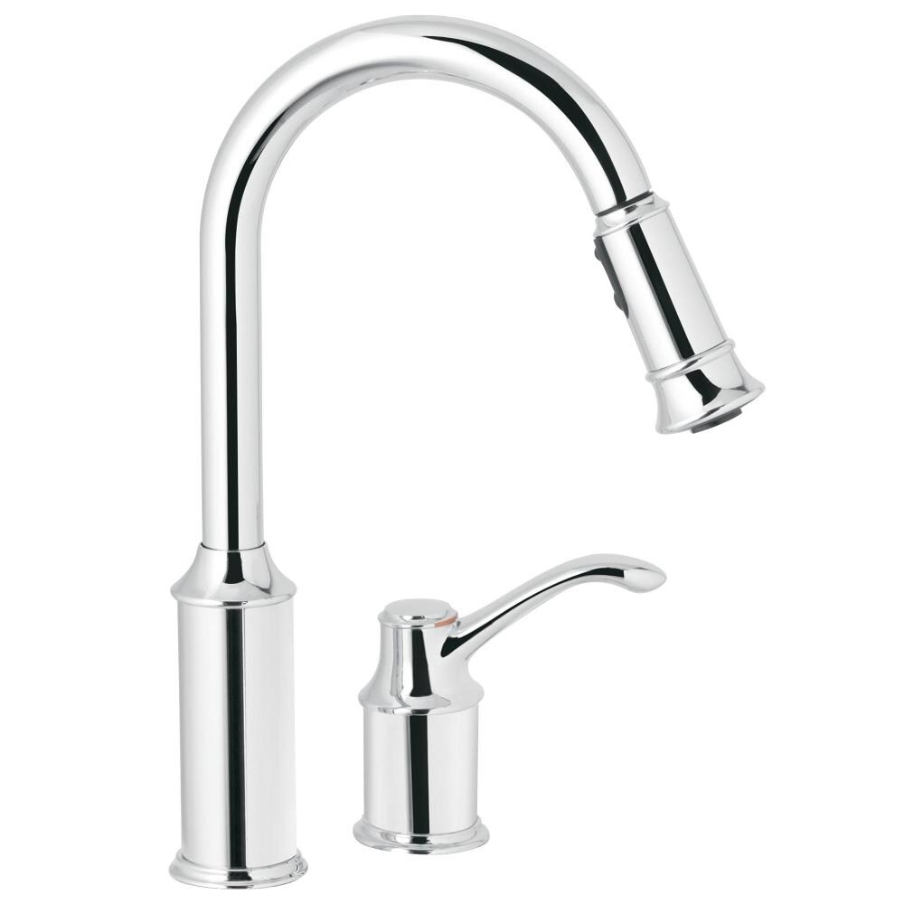 Moen 7590C Aberdeen Chrome Single Handle Pull-down Kitchen Faucet