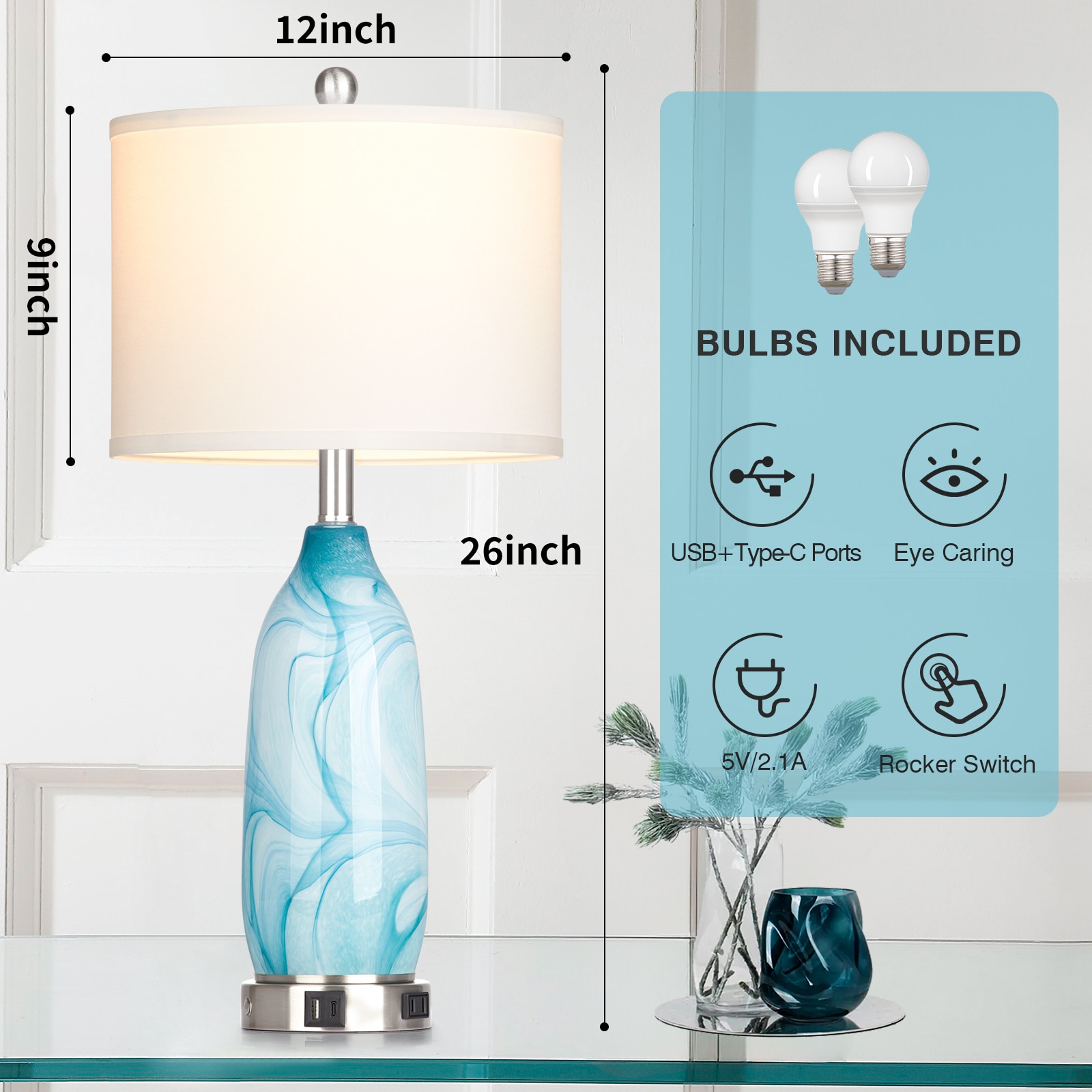 UrFurnishings TD-336 Table-Lamps - View #13