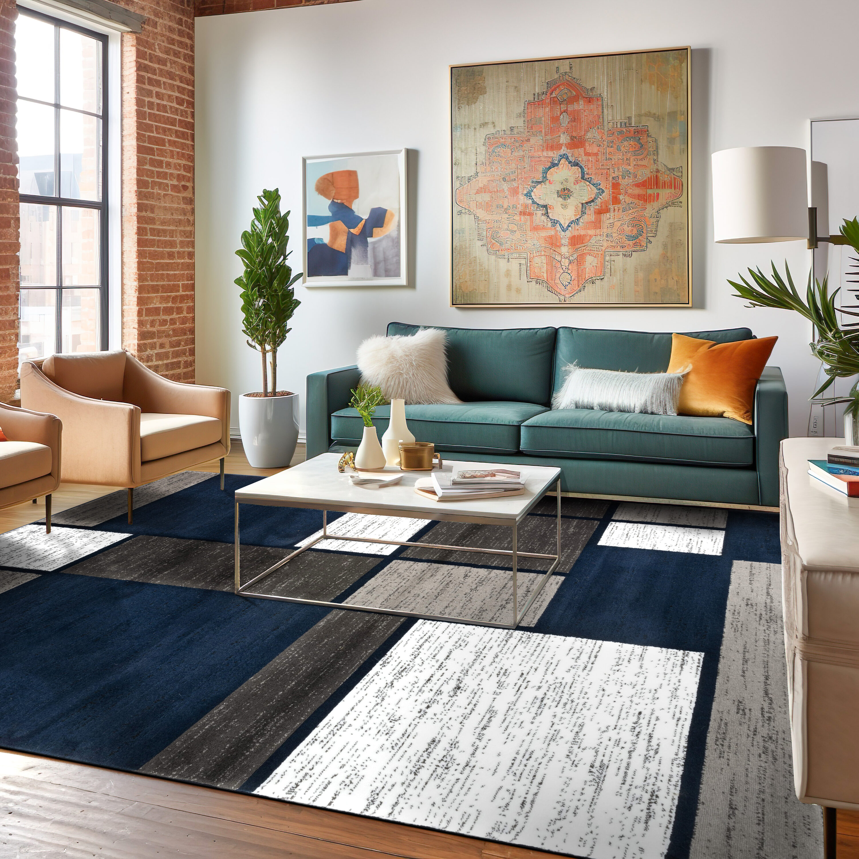 World Rug Gallery 106NAVY2X3 rugs - View #6