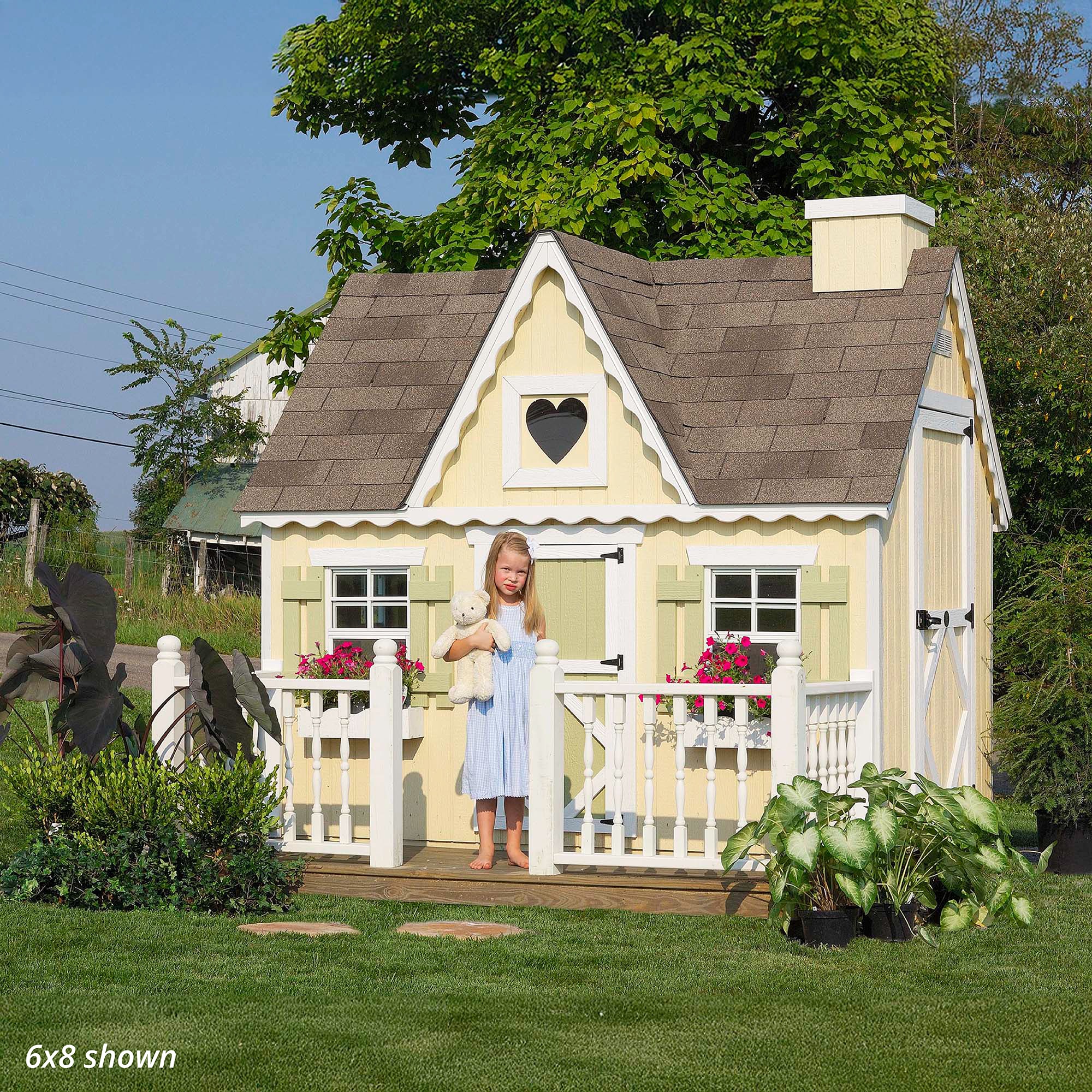 Little Cottage Co 6X8 VP-PNK-FK-DR playhouses - View #6