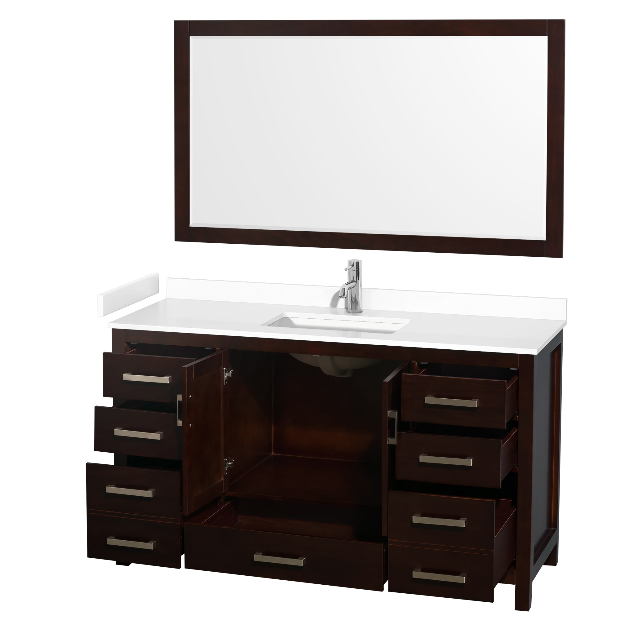 Wyndham Collection WCS141460SESWCUNSM58 Bath-Vanity-Combo - View #2