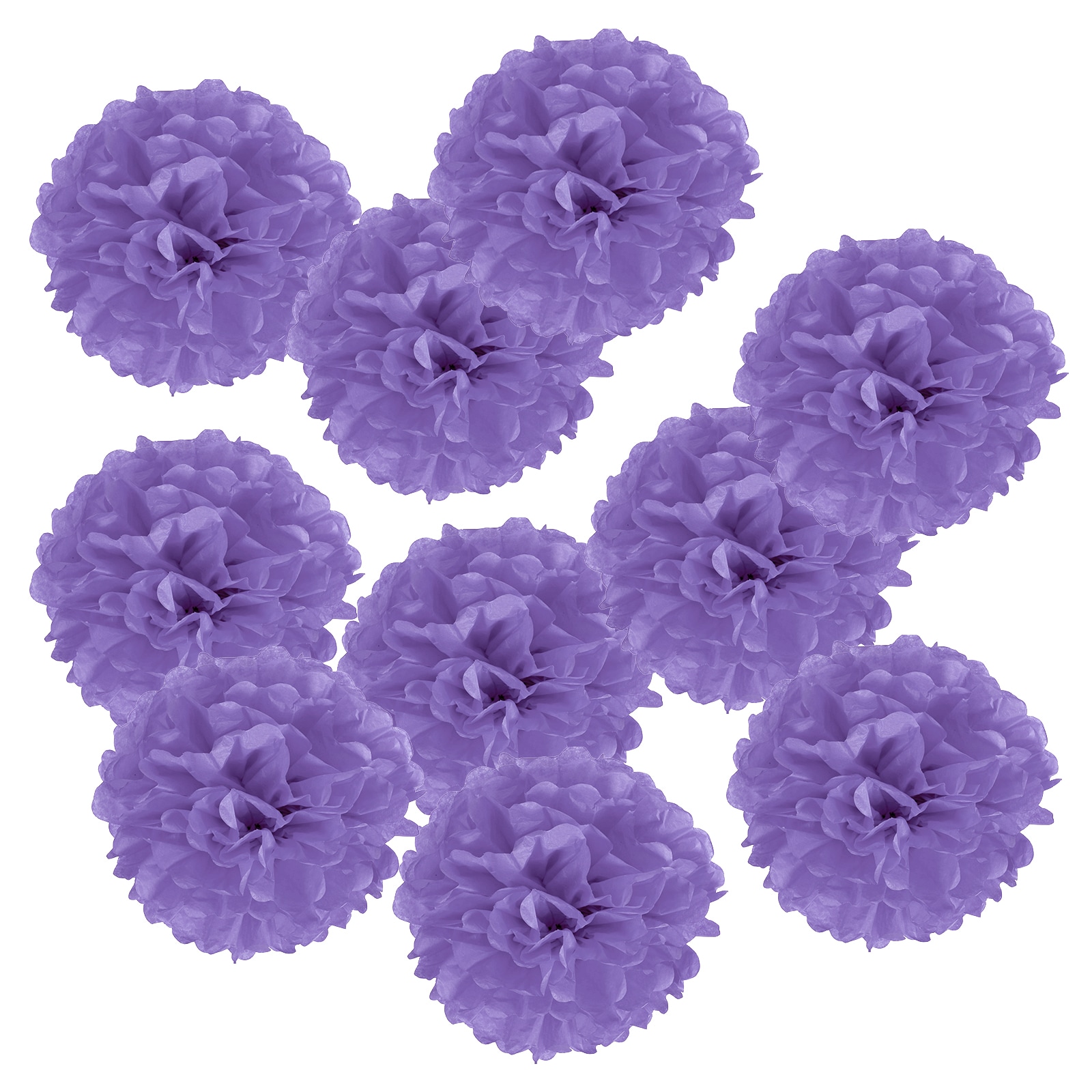 PATIKIL 6inch Tissue Pom Poms Flowers 10pcs Paper Flower Ball for Wedding Bridal Shower Birthday Bachelorette Party Backdrop Decoration Purple #S26050800UX3557
