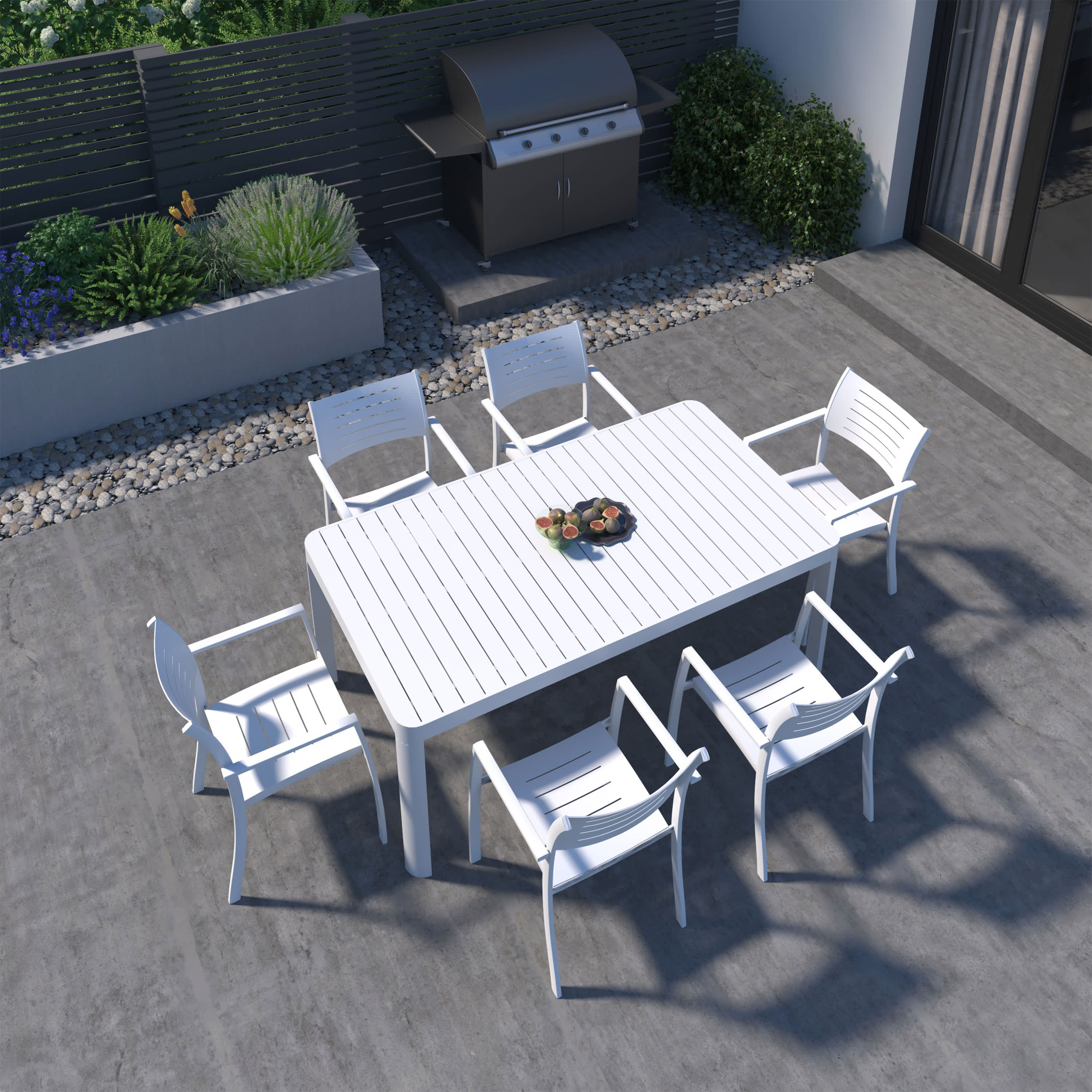 Amazonia CALEXTWHT-6PORTNWHT Patio-Dining-Sets - View #3