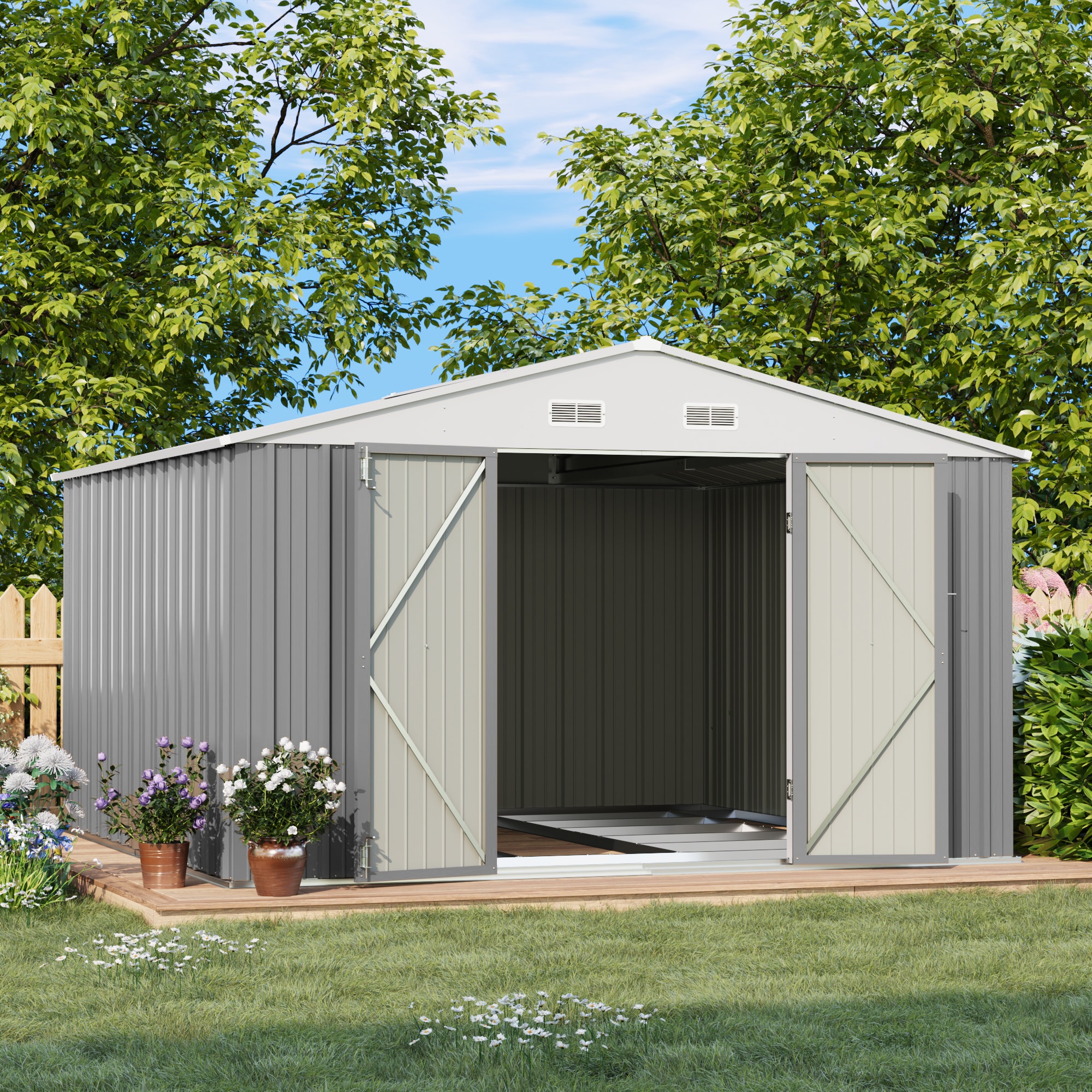 Patiowell WES-0406F-4 Metal-Storage-Buildings-Sheds - View #3