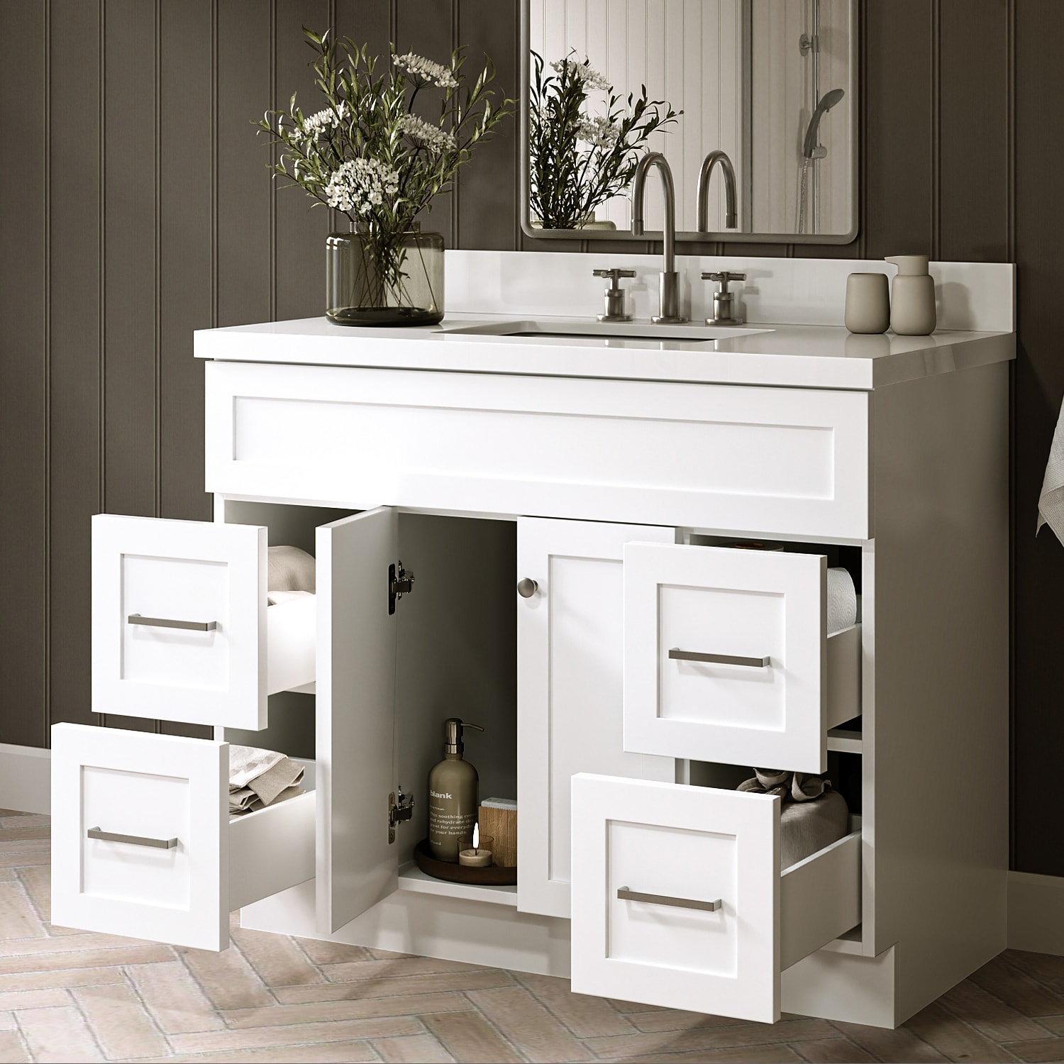 ARIEL F043S-WQ-VO-WHT Bath-Vanity-Combo - View #4