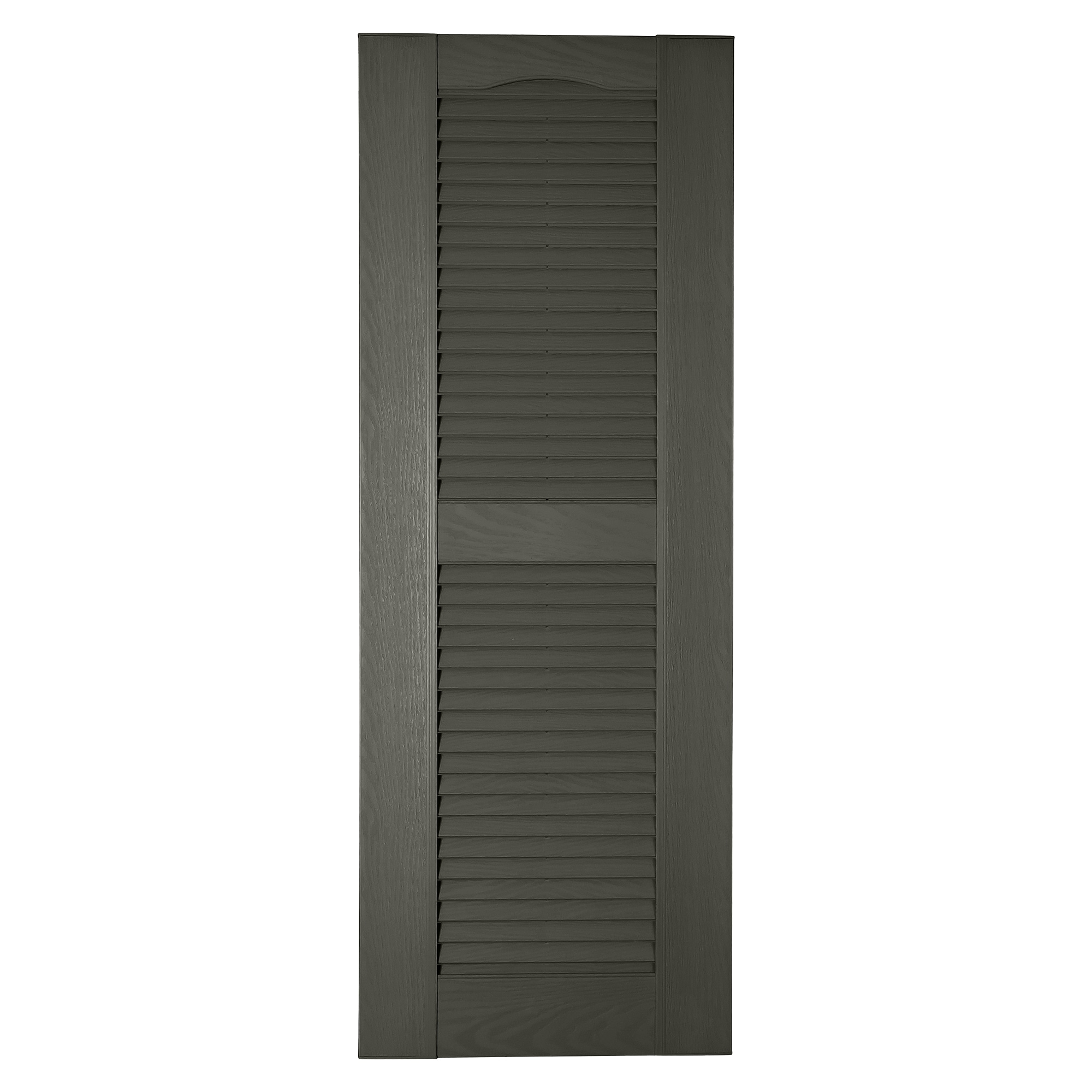 RELIABILT LVRCT1869352 17.75-in W x 69-in H Dove Gray Louvered Polypropylene Exterior Shutters ( 2 -Pack )