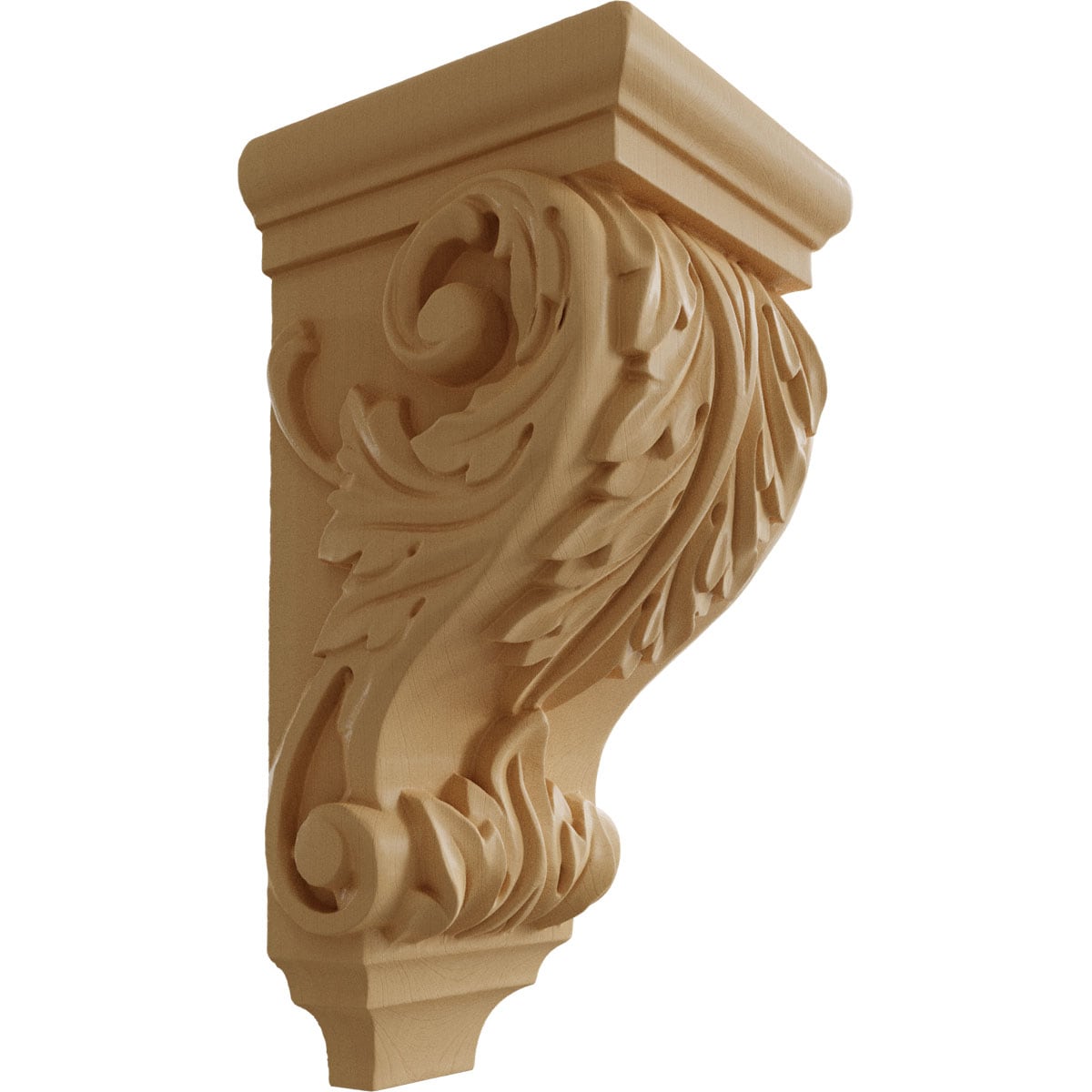 Ekena Millwork CORW05X05X10ACMA 5-in x 5.0-in x 10-in Unfinished Maple Wood Paintable/Stainable Corbel