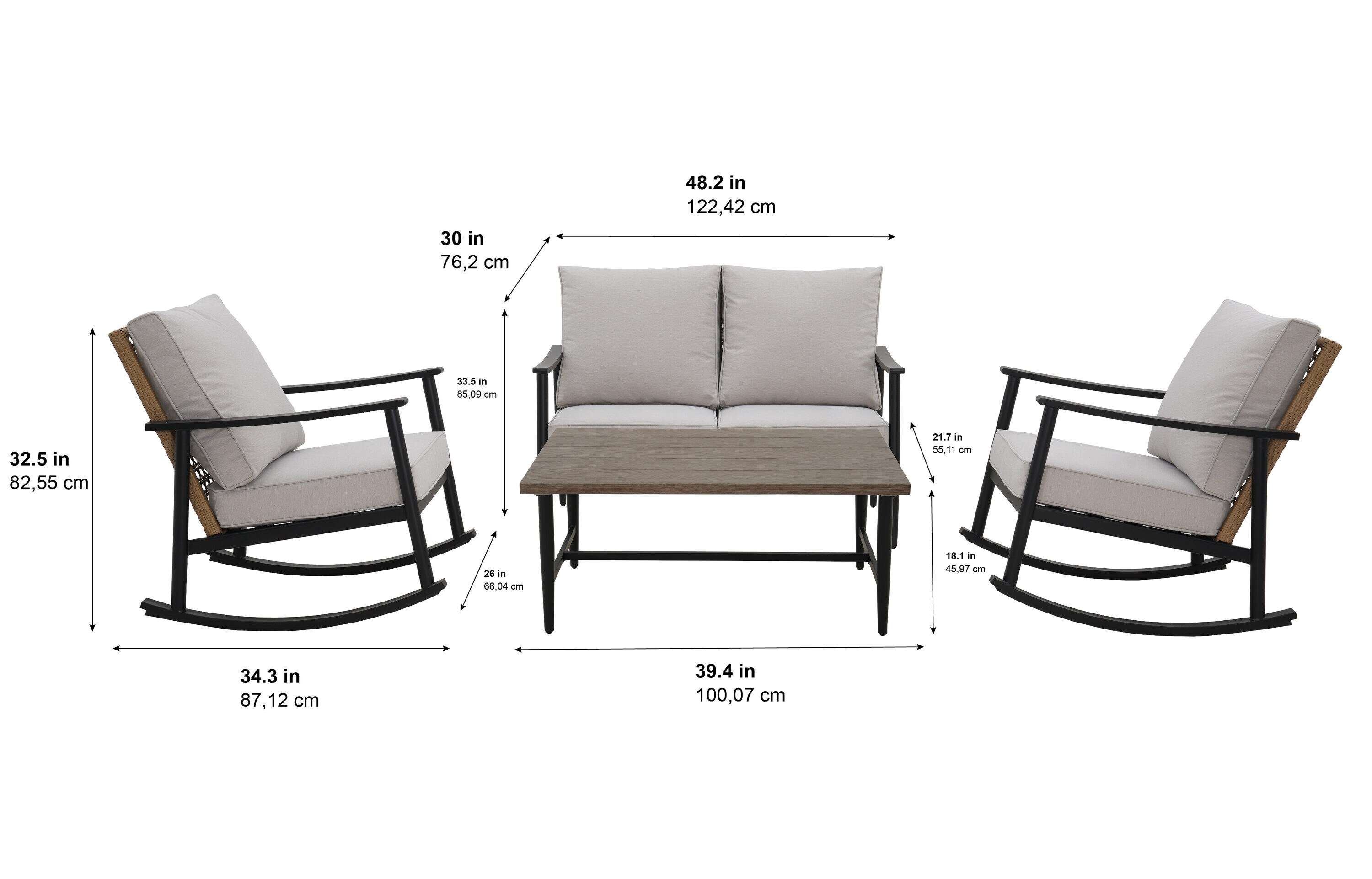 Rocker Patio Furniture Sets at Lowes