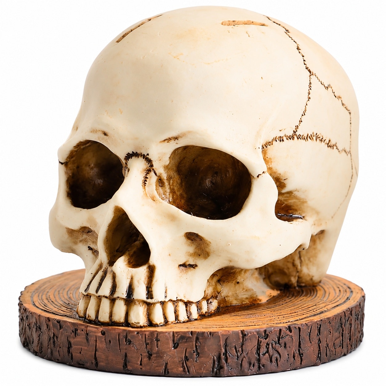 Aoibox  Life Size Skull Shaped Resin Knife Holder with Antique Finish for Kitchen and Desk Decoration Use