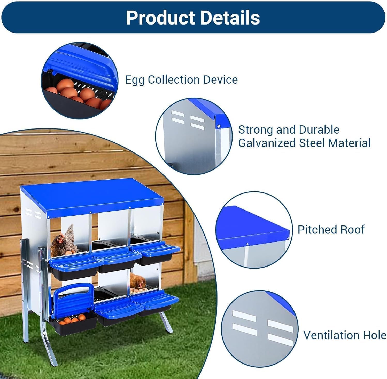 Qeetex GWPPG-33CXPLB9 Chicken-Coops-Rabbit-Hutches - View #5