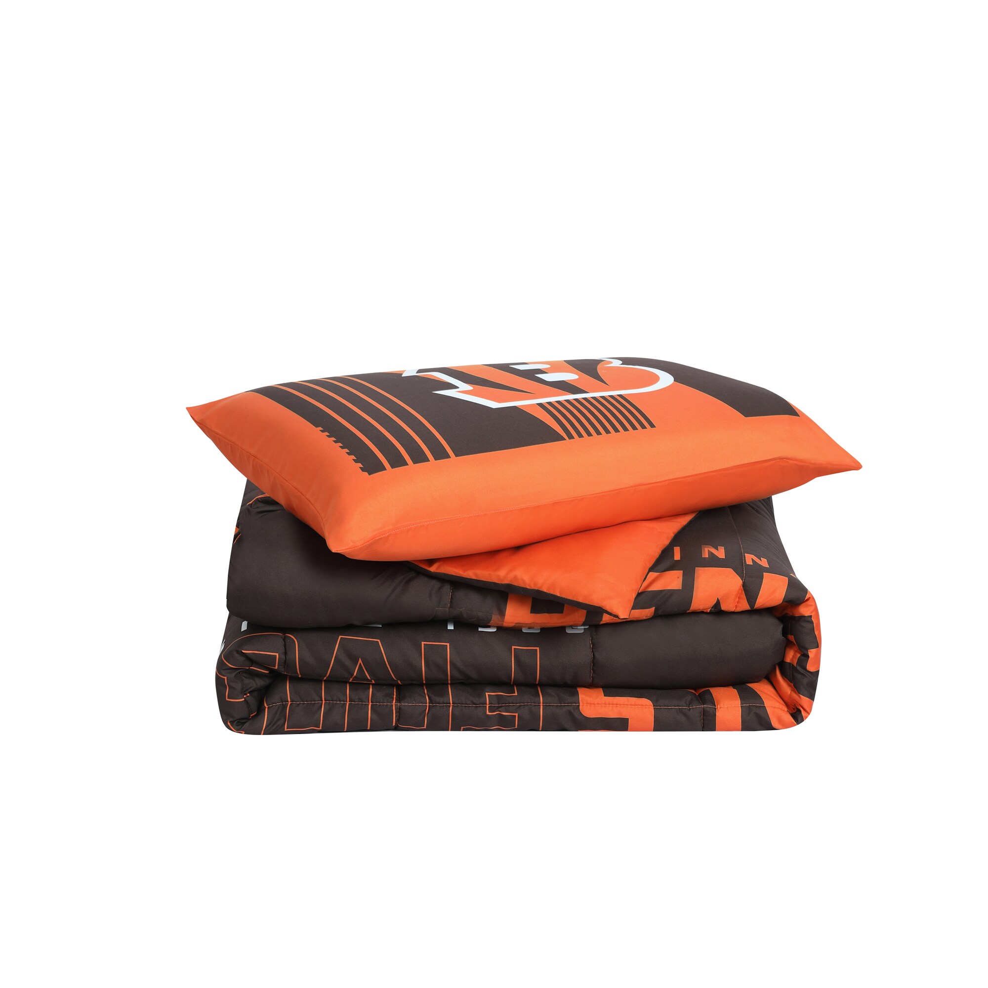 Cathay Sports Cincinnati Bengals 4-Piece Black/Orange Twin/Twin Xl Bundle  Set in the Bedding Sets department at