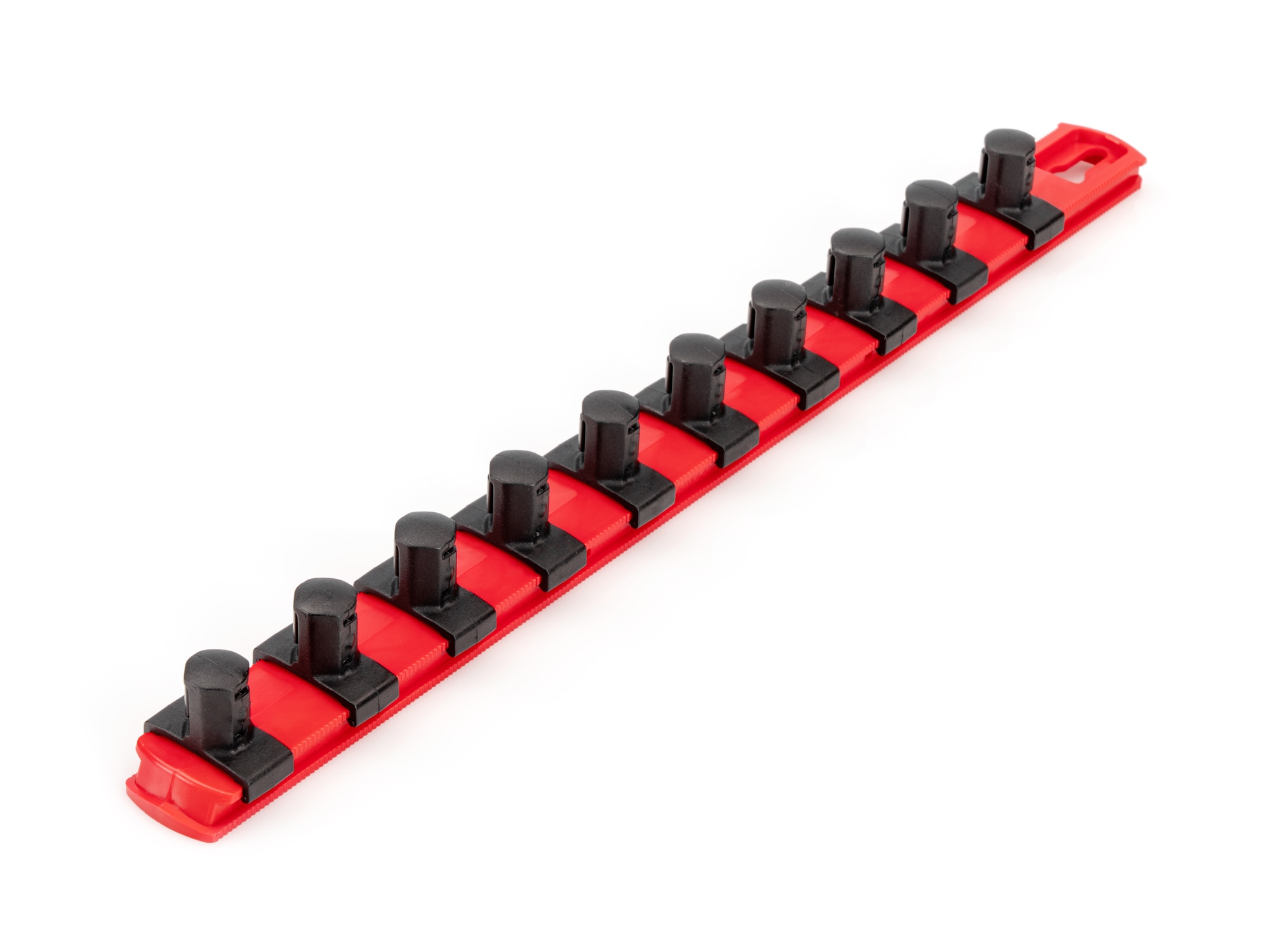 TEKTON OSR22110 Plastic Socket storage - 1/2 in drive x 13 inch socket rail with 10 clips