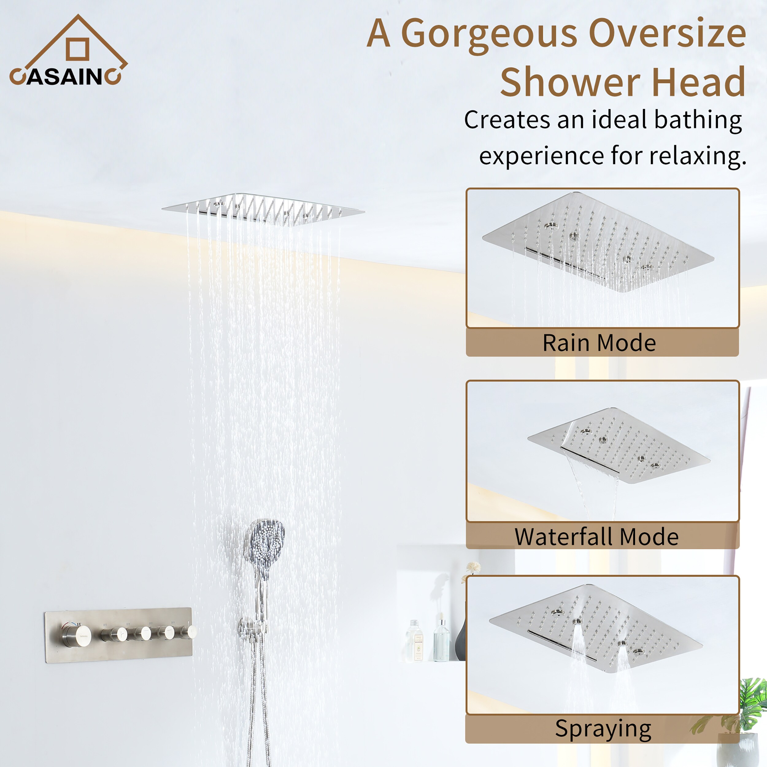CASAINC CA-160209BV Showerhead-Bar-Panels - View #9