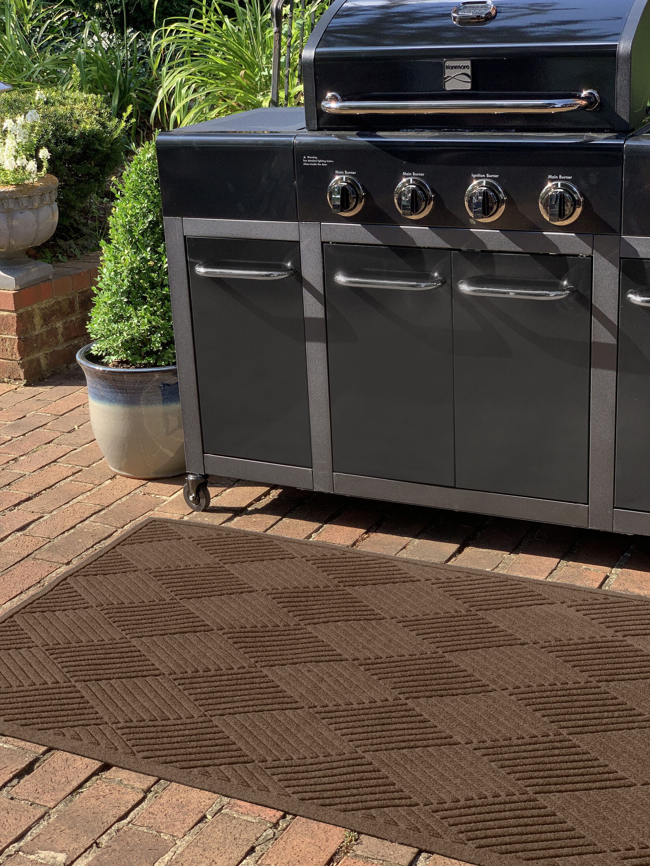 The Original Grill Pad Textured Earth Tone Brown Fiber Cement