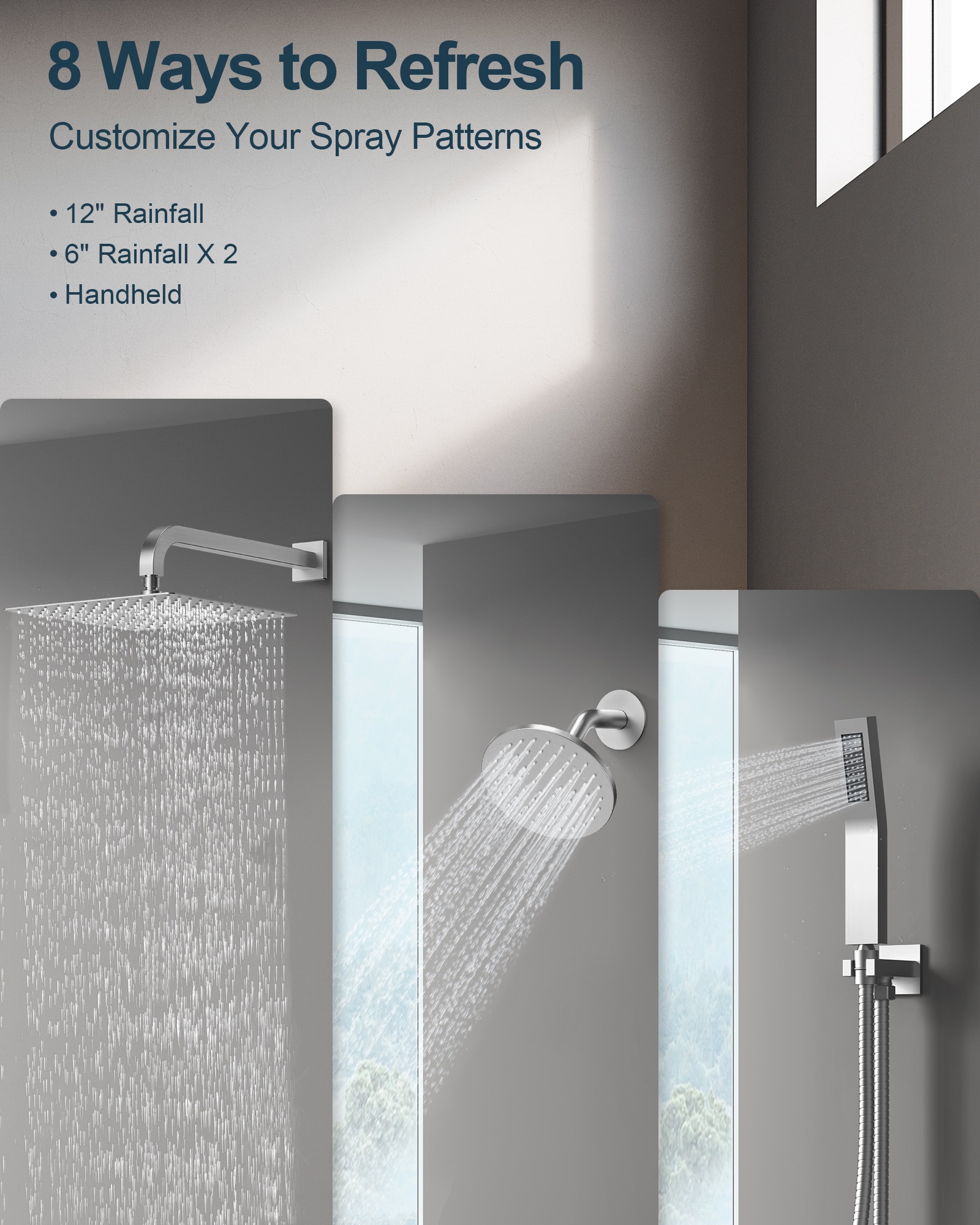 GRANDJOY SFS-1066-NK12 Showerhead-Bar-Panels - View #4