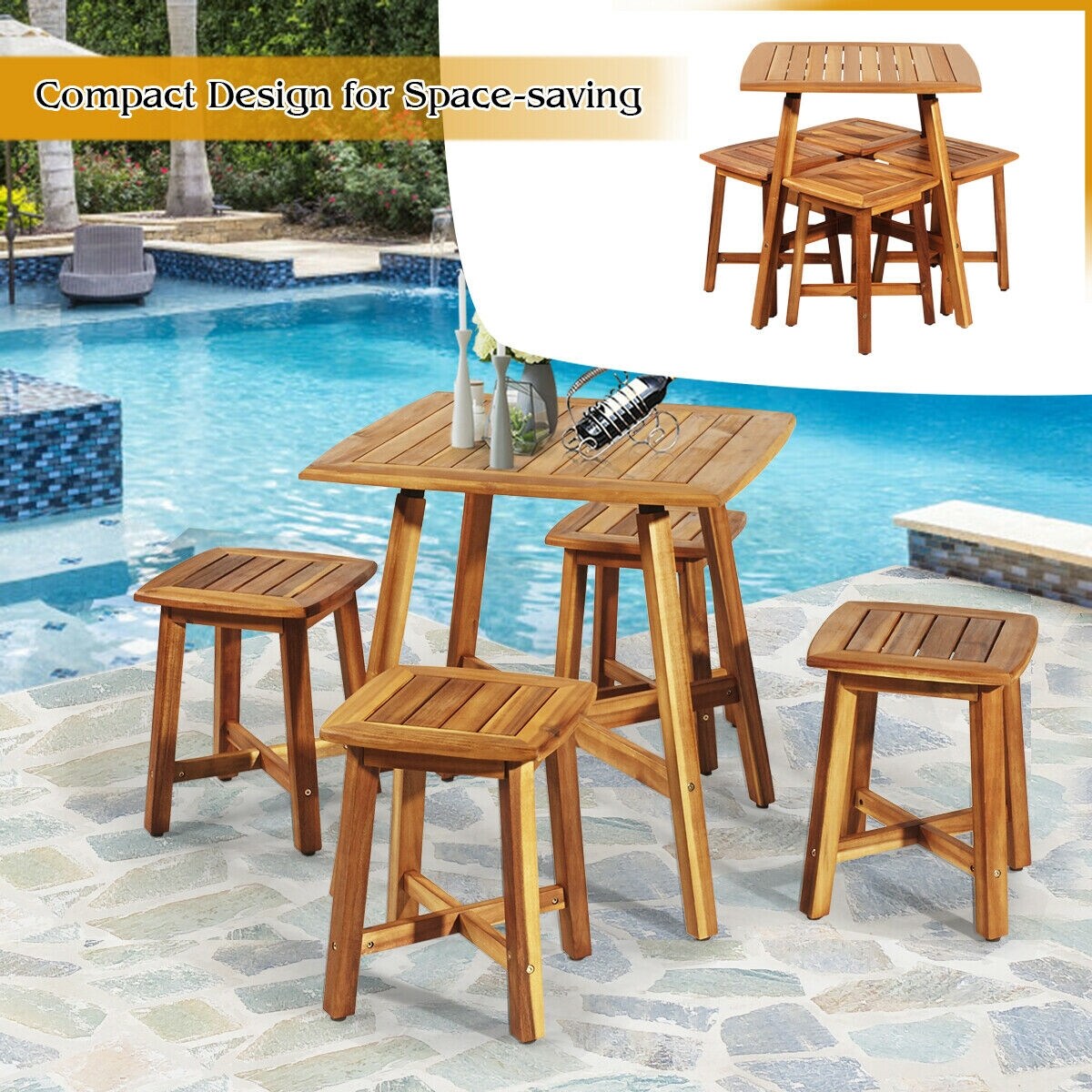 Forclover HYFC-5PC874 Patio-Dining-Sets - View #9