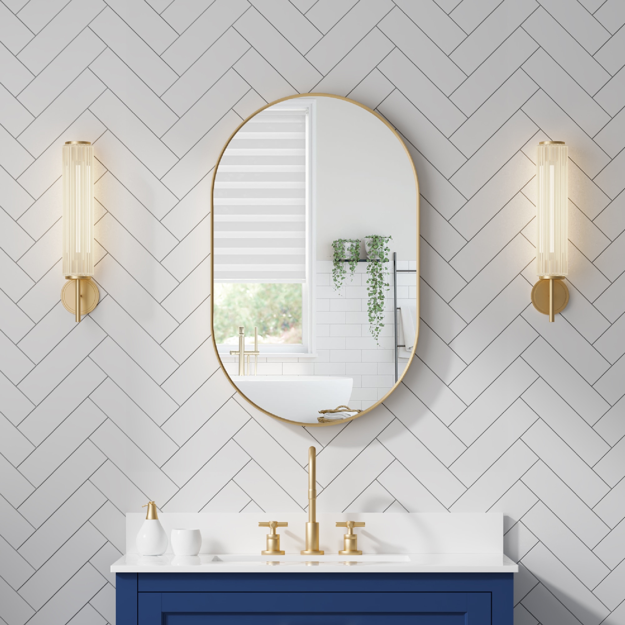 WELLFOR F2MR2032BG Framed-Bath-Mirrors - View #2