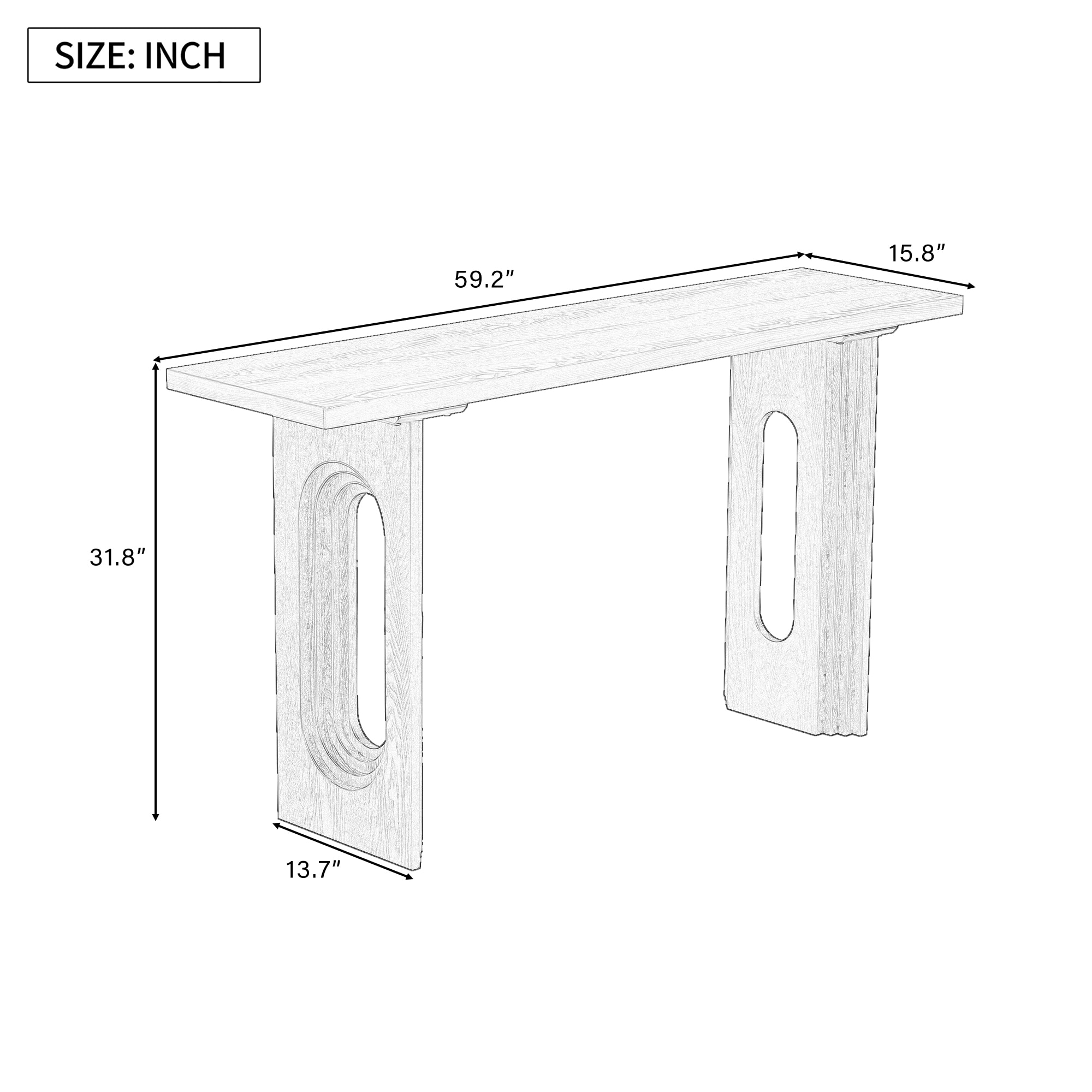 ModernLuxe N711P205931N Console-Sofa-Tables - View #2