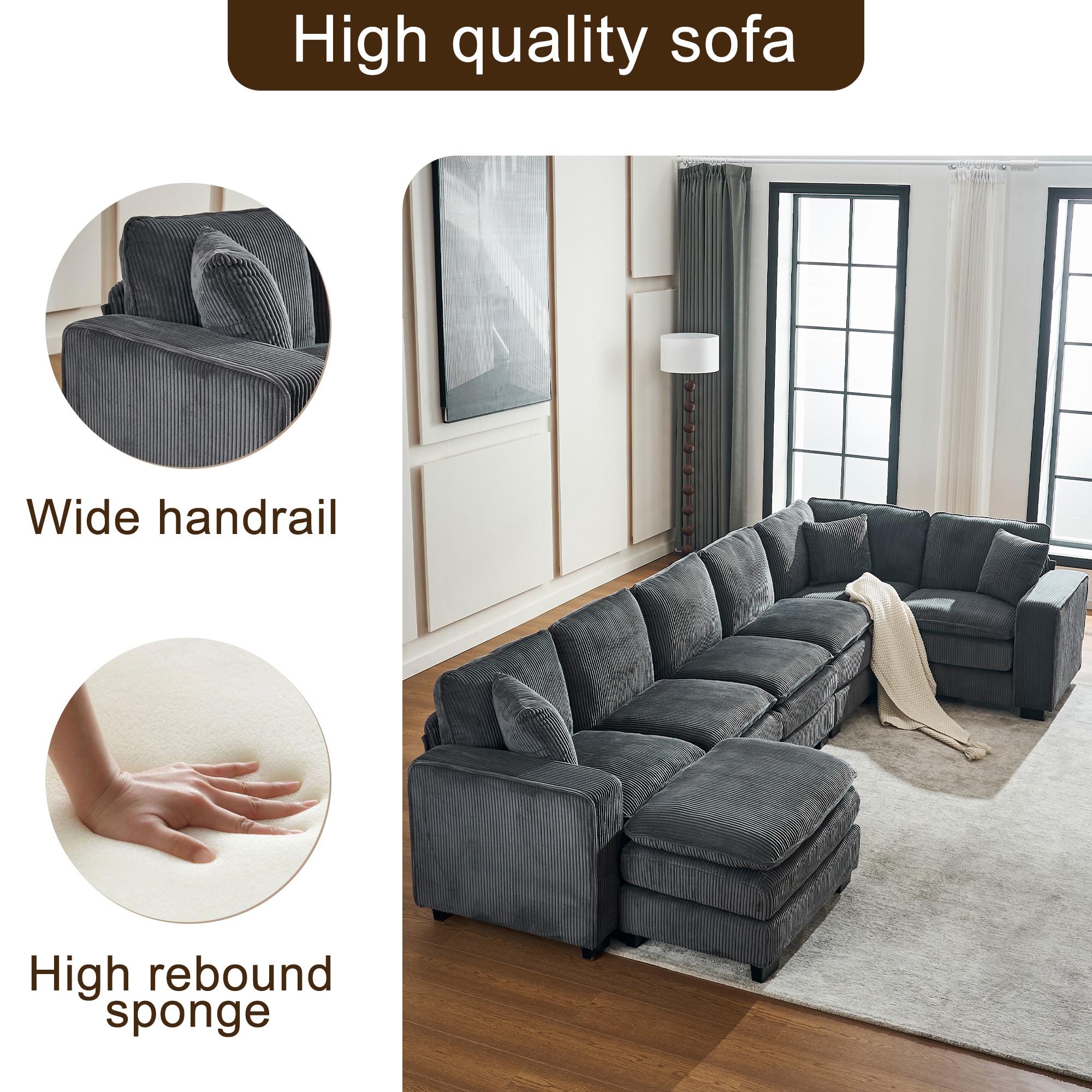 SINOFURN SYA020363GY Sofas-Loveseats - View #17