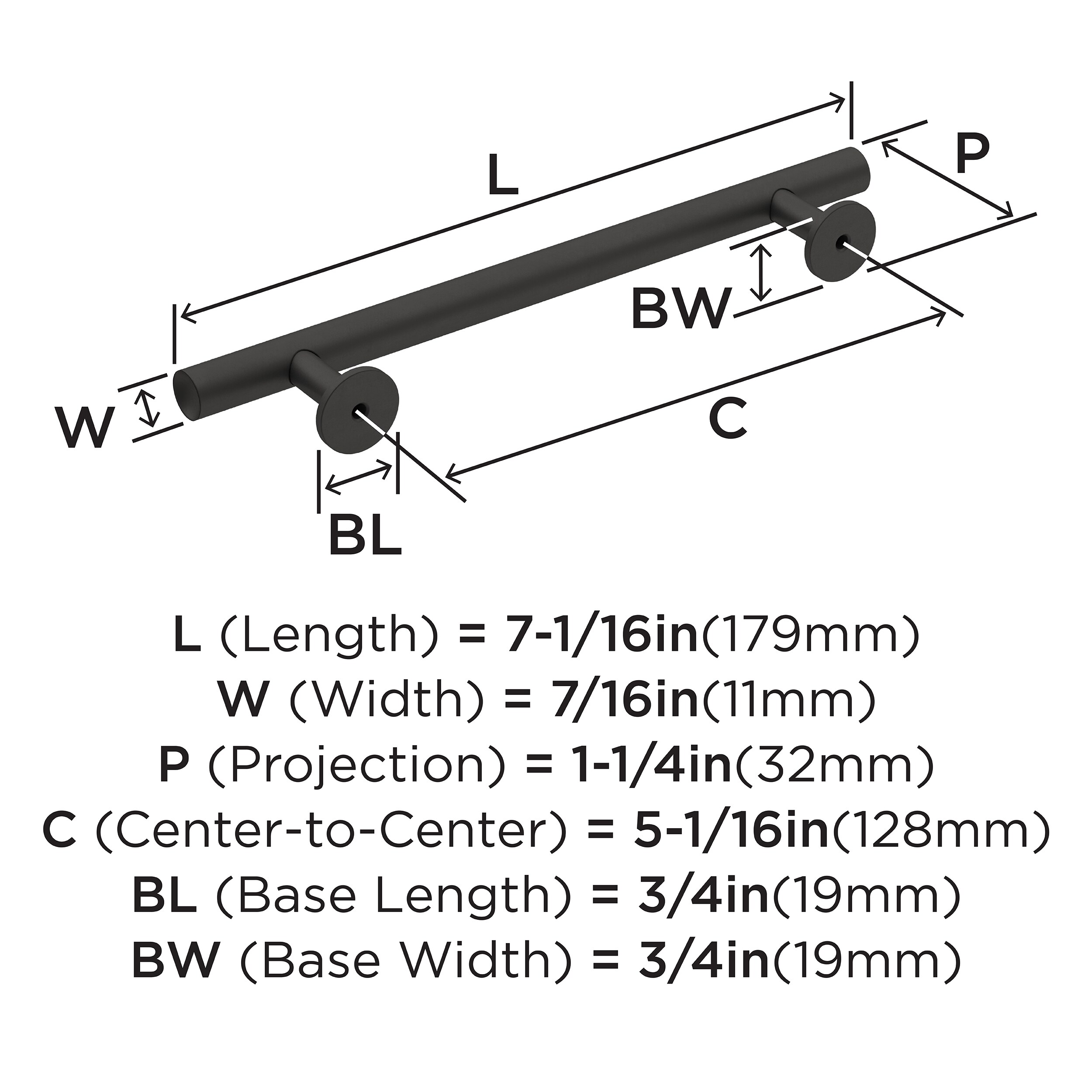 Amerock BP36866FB Cabinet-Pulls - View #4