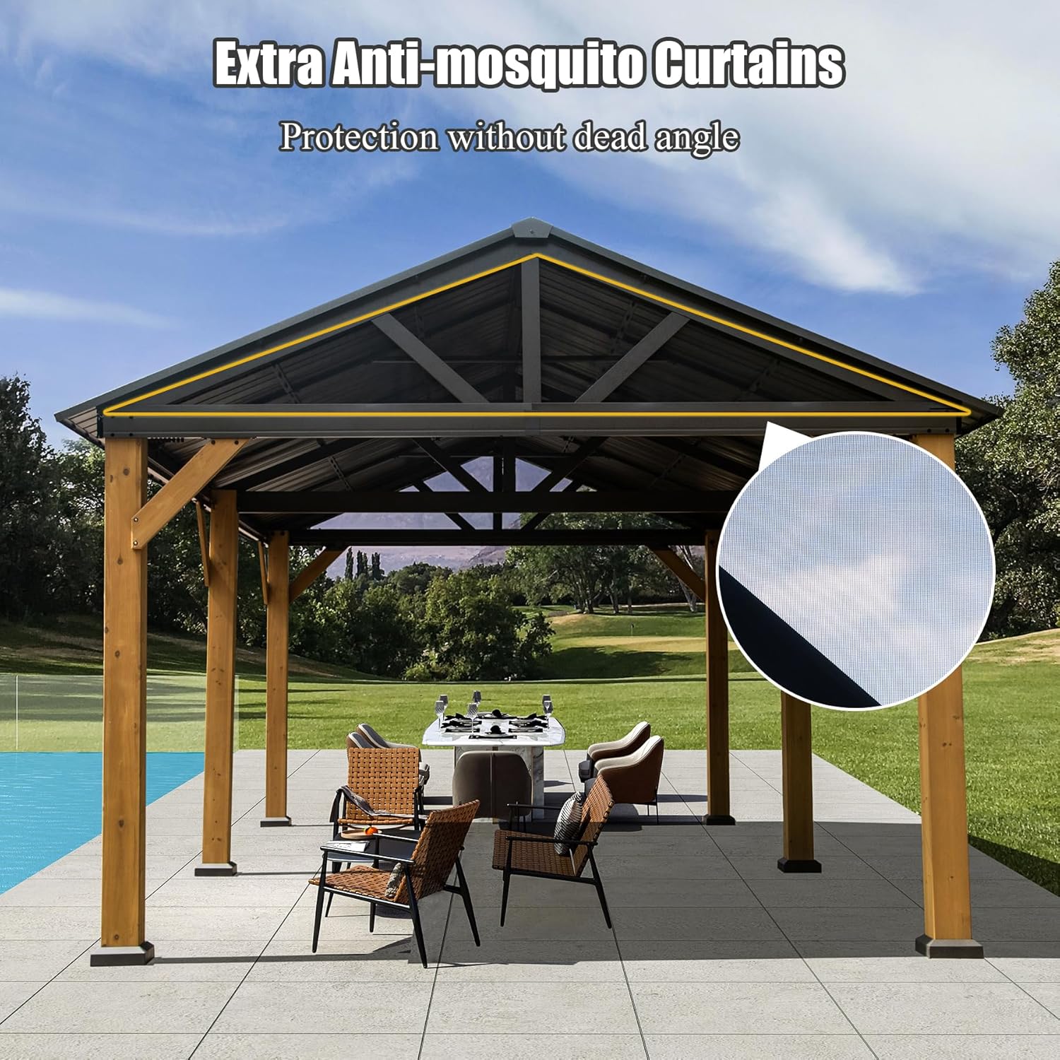 LOVMOR SF-X-W1859S00120 Wood-Resin-Gazebos - View #4