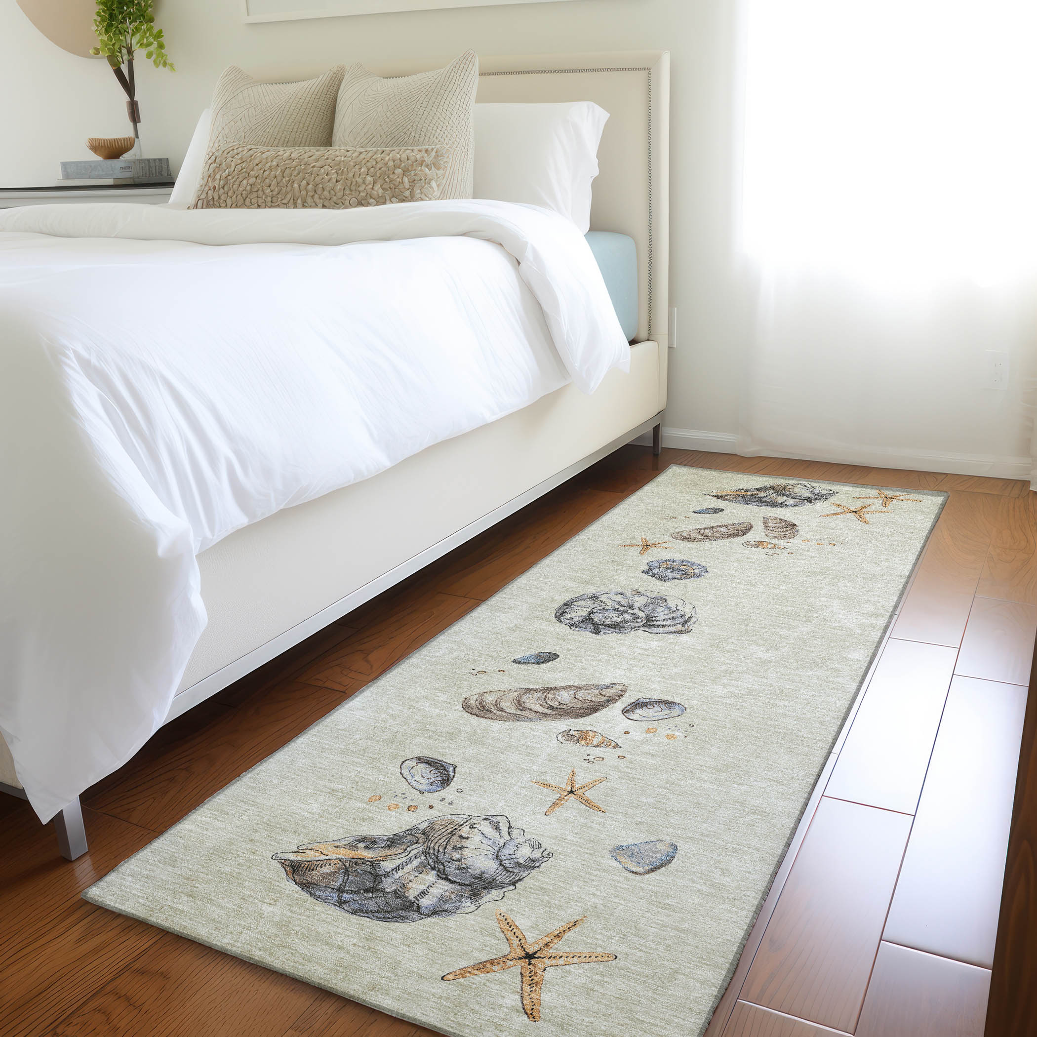 Addison Rugs AMF188OY2X8 Mayfield AMF188OY 2 x 7 (ft) Loomed Polyester Oyster Rectangular Indoor Geometric Machine washable Area rug