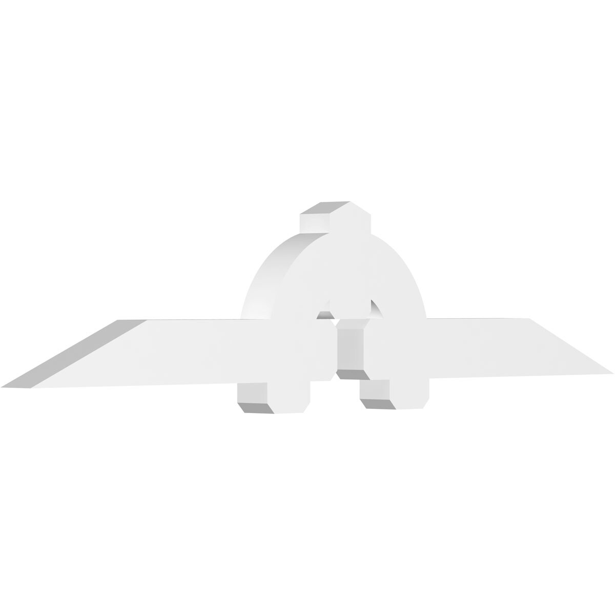 Ekena Millwork GBP084X18X0406ERI00 Ericson White PVC Gable bracket