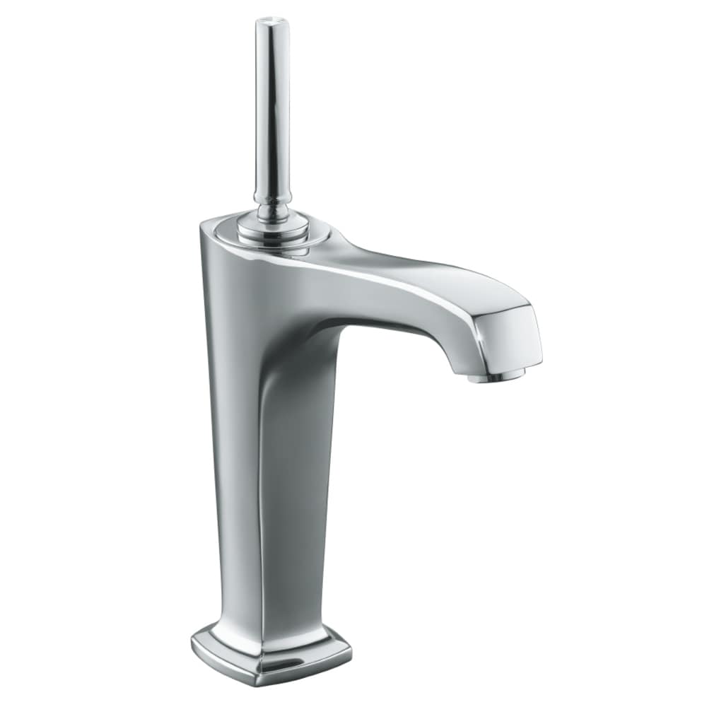 KOHLER 16231-4-CP Margaux Polished Chrome Single Hole 1-Handle Bathroom Sink Faucet with Drain