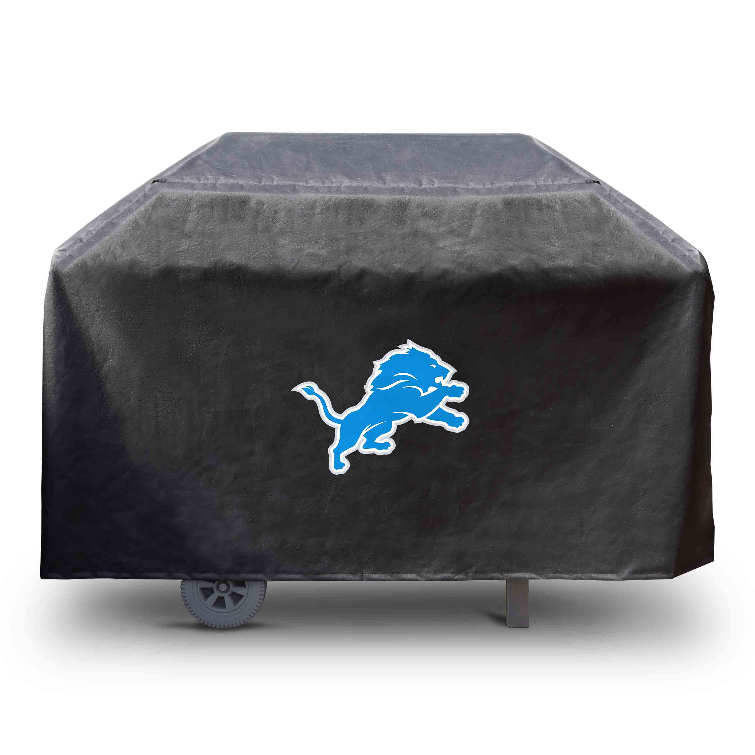 FANMATS 41160 Detroit Lions 4 burner grill cover 68-Inches W x 35-Inches H Black Fits most Cover