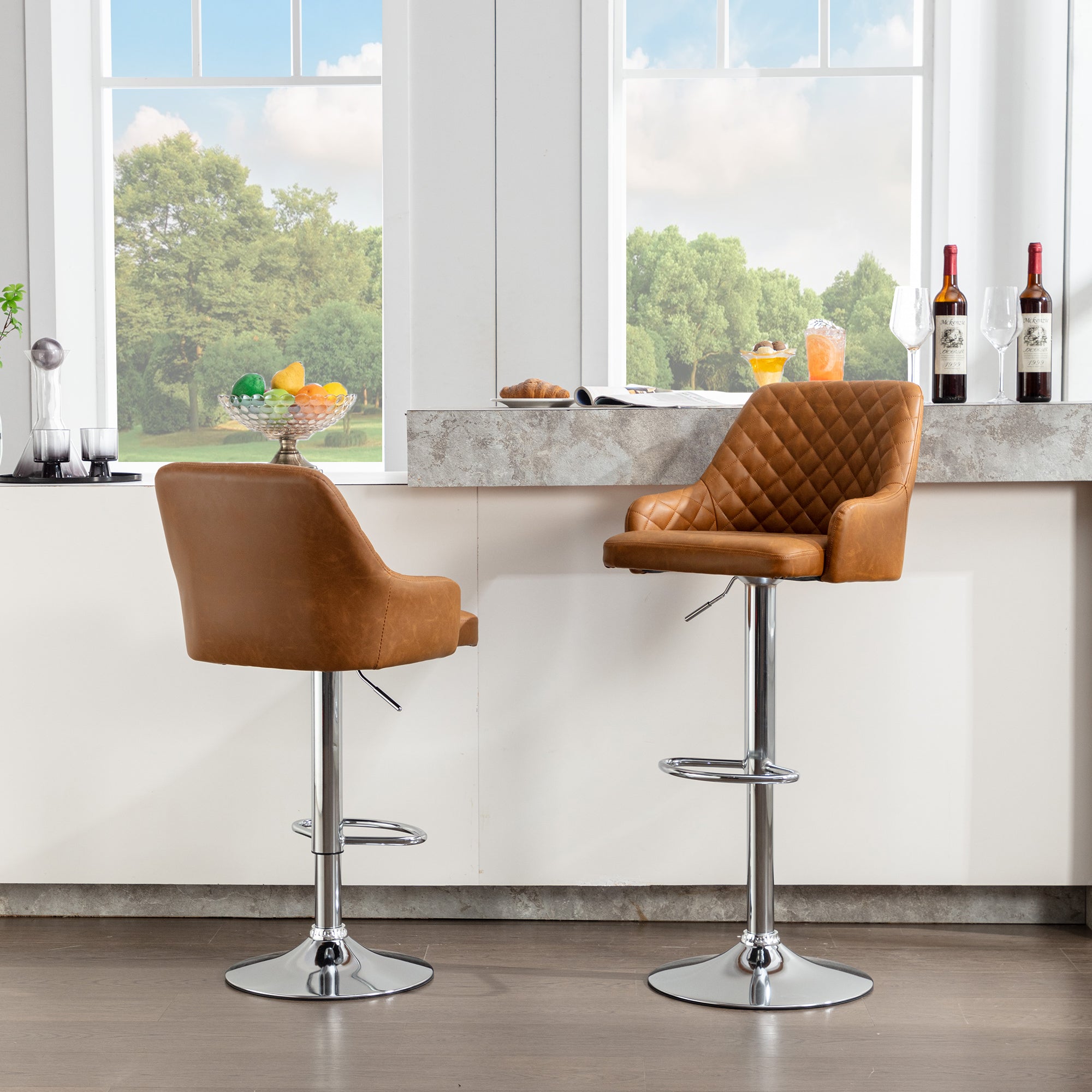 Vecelo LOE-C09-BRN stools - View #2